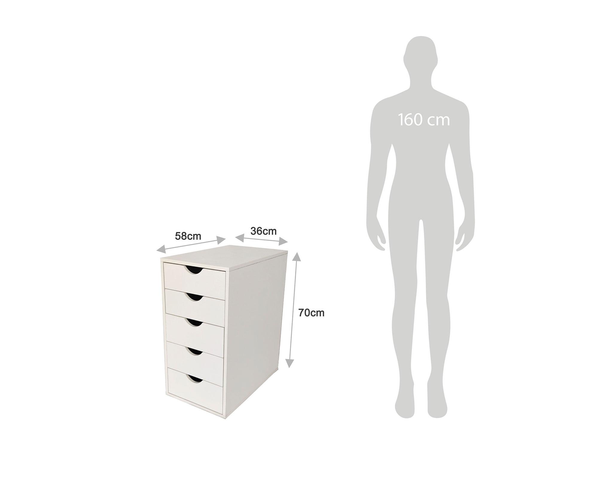 Cajonera Bill blanco 5 cajones-8