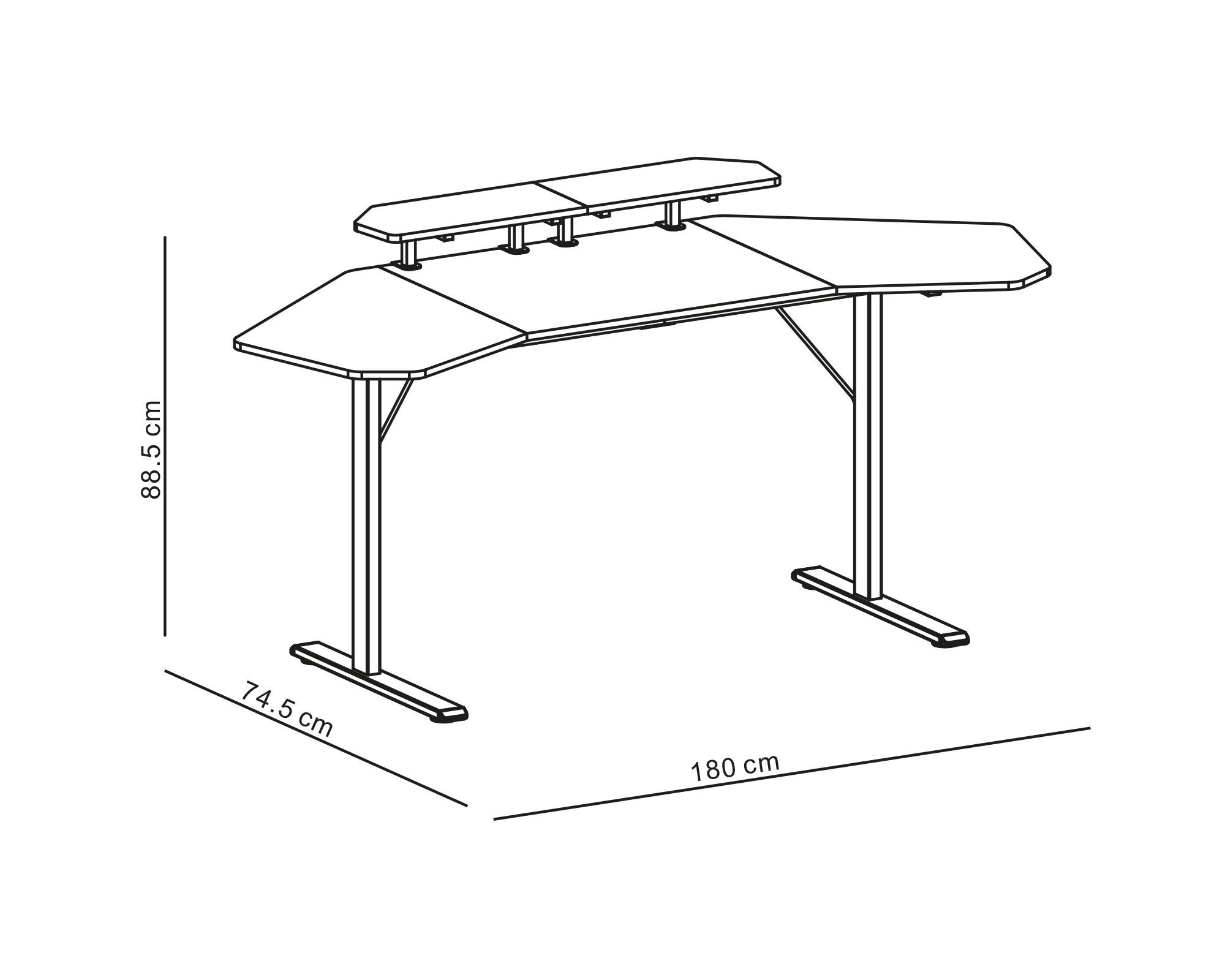 Escritorio gamer Chebi C base 88.5x180x74.5 cm-6
