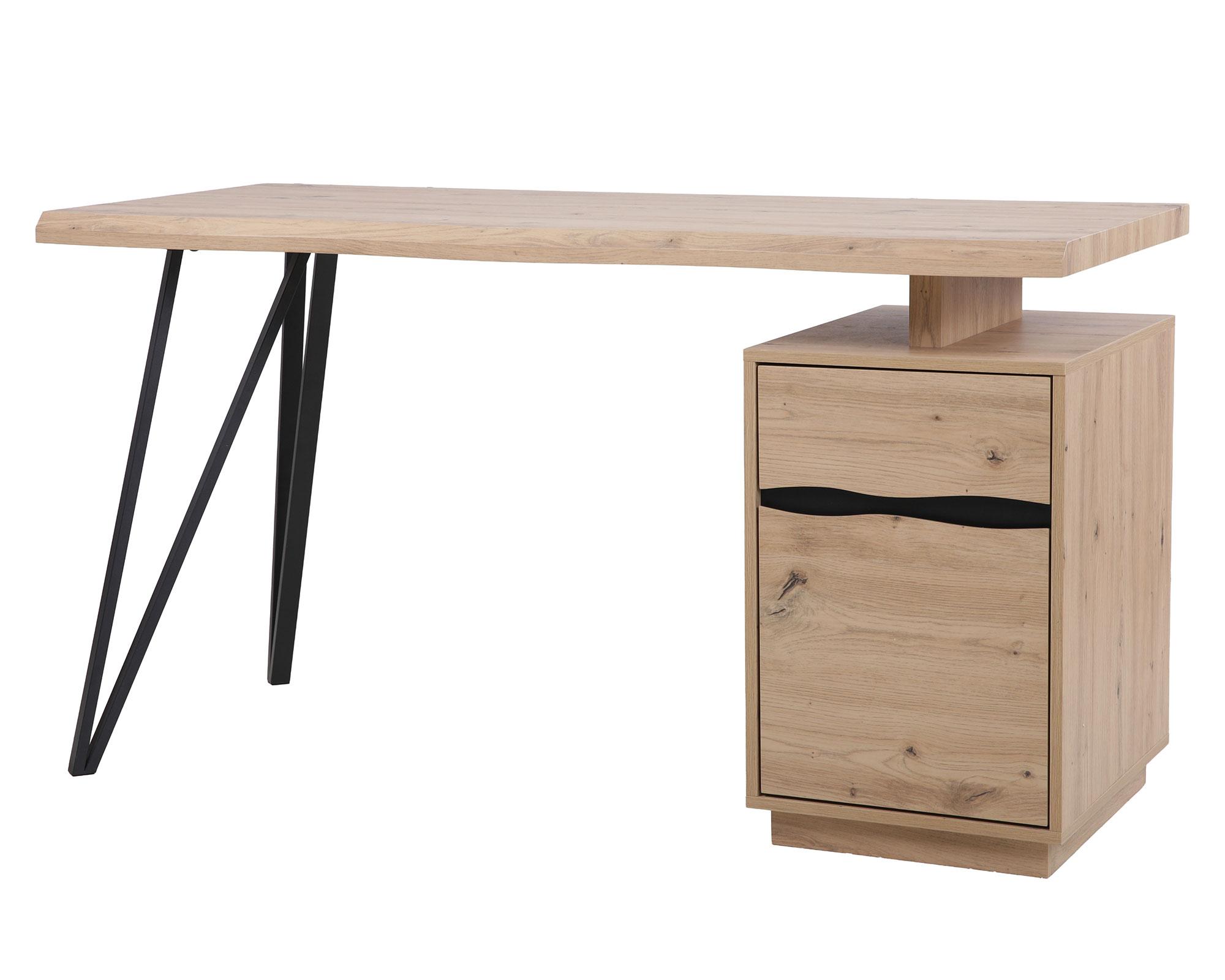 Escritorio Lam 1 puerta 1 cajón 76x140x60 cm-2