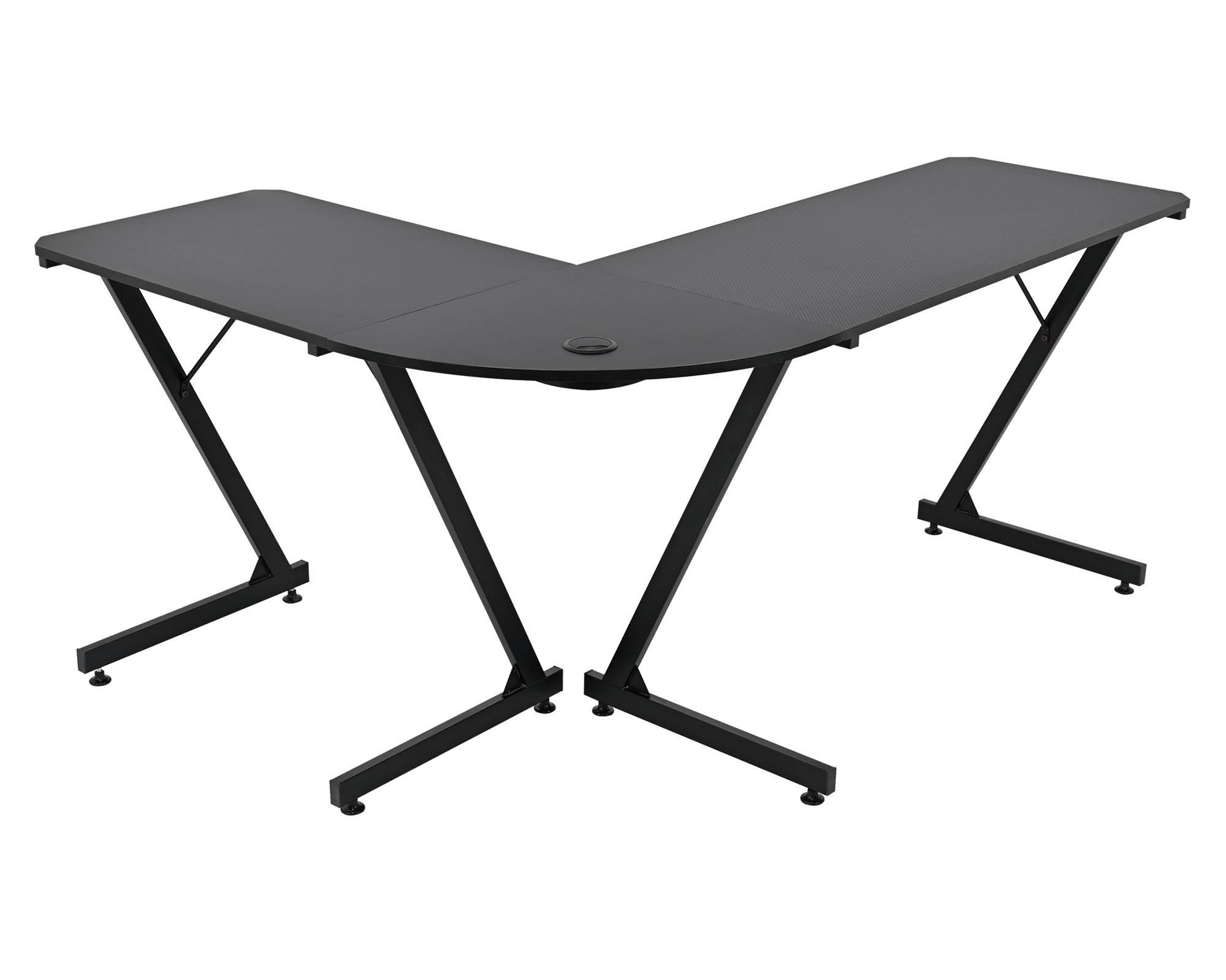 Escritorio esquinero Gamer negro-2