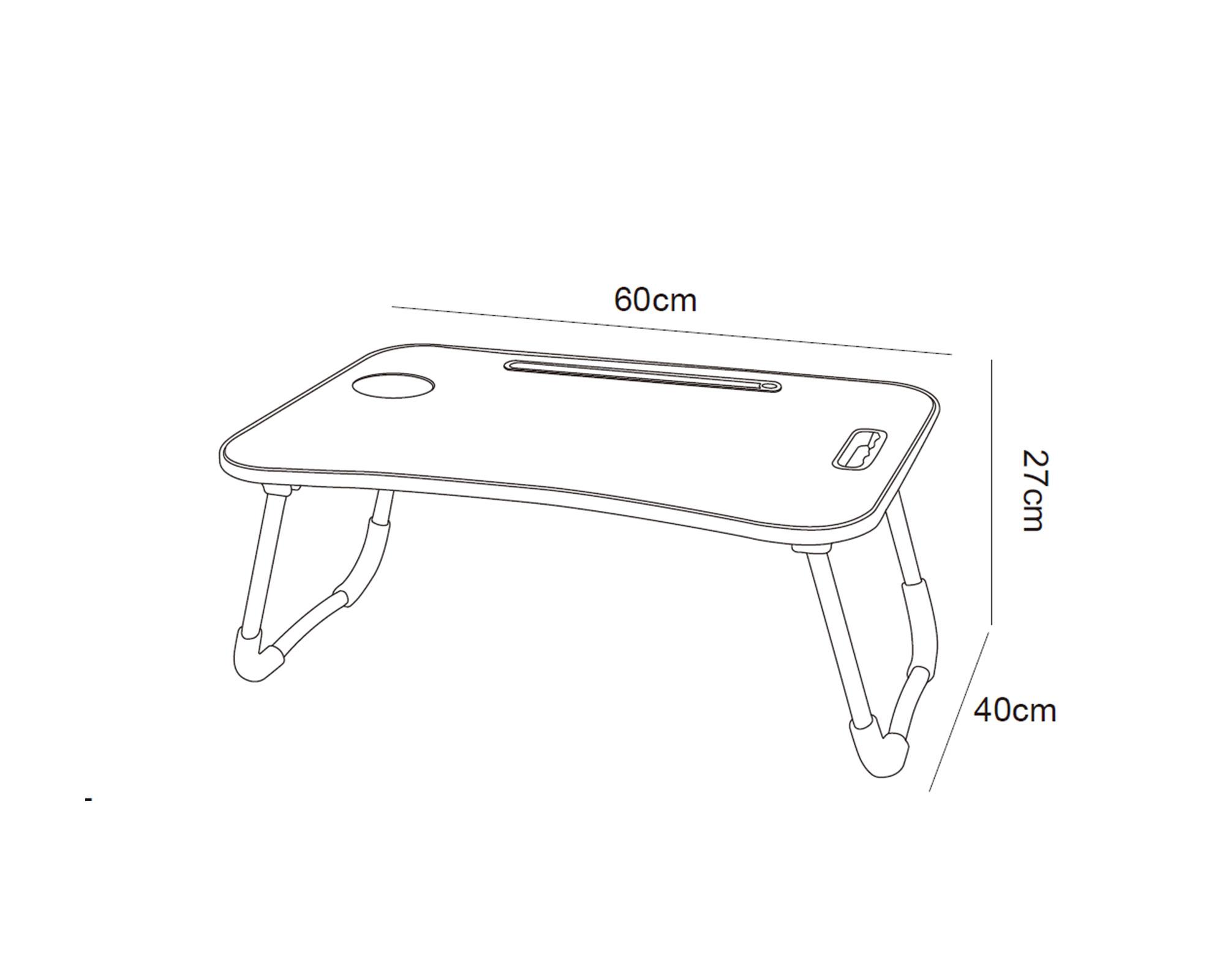 Mesa plegable grafito 27x60x40 cm-6