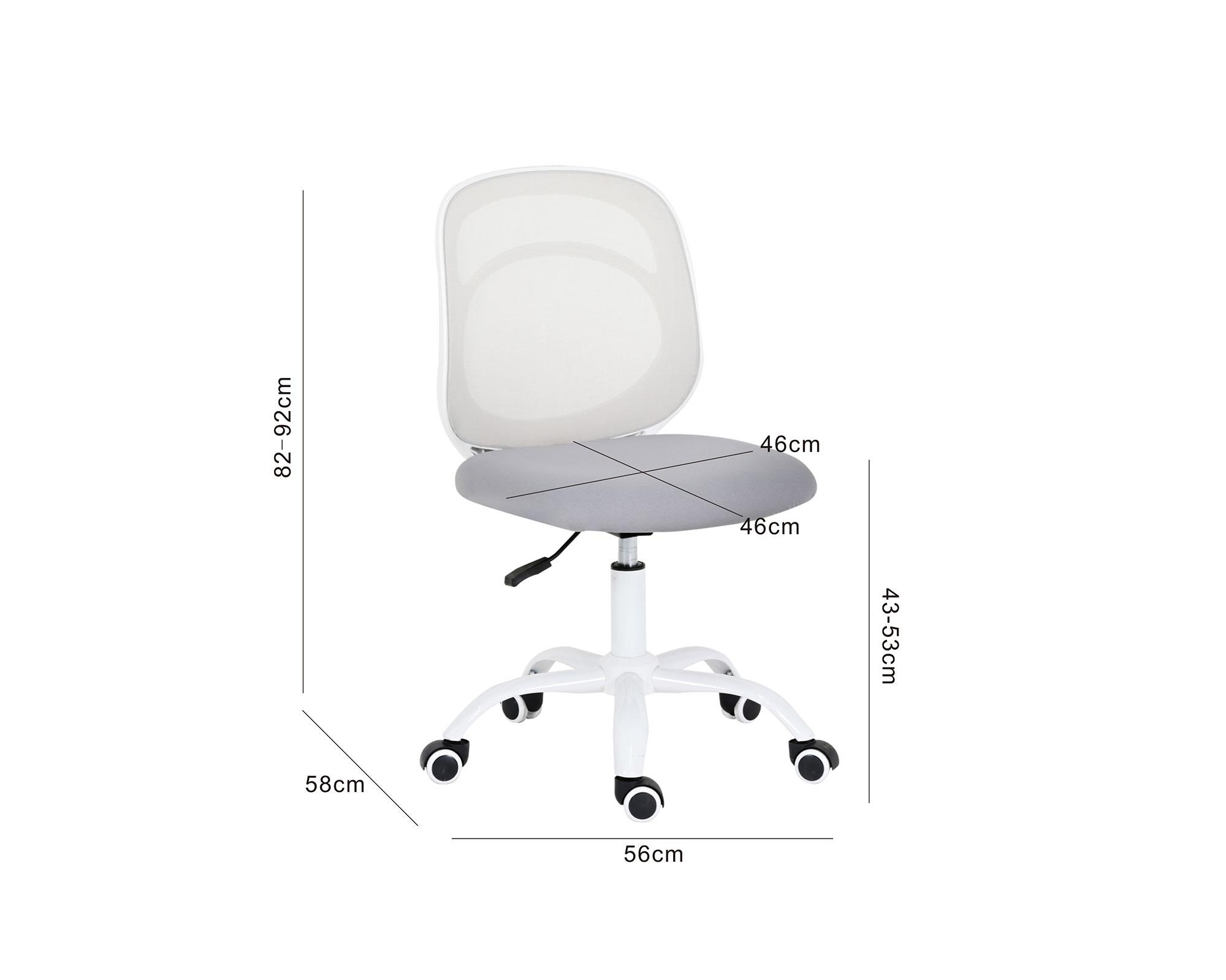 Silla PC Nara gris/blanco-8
