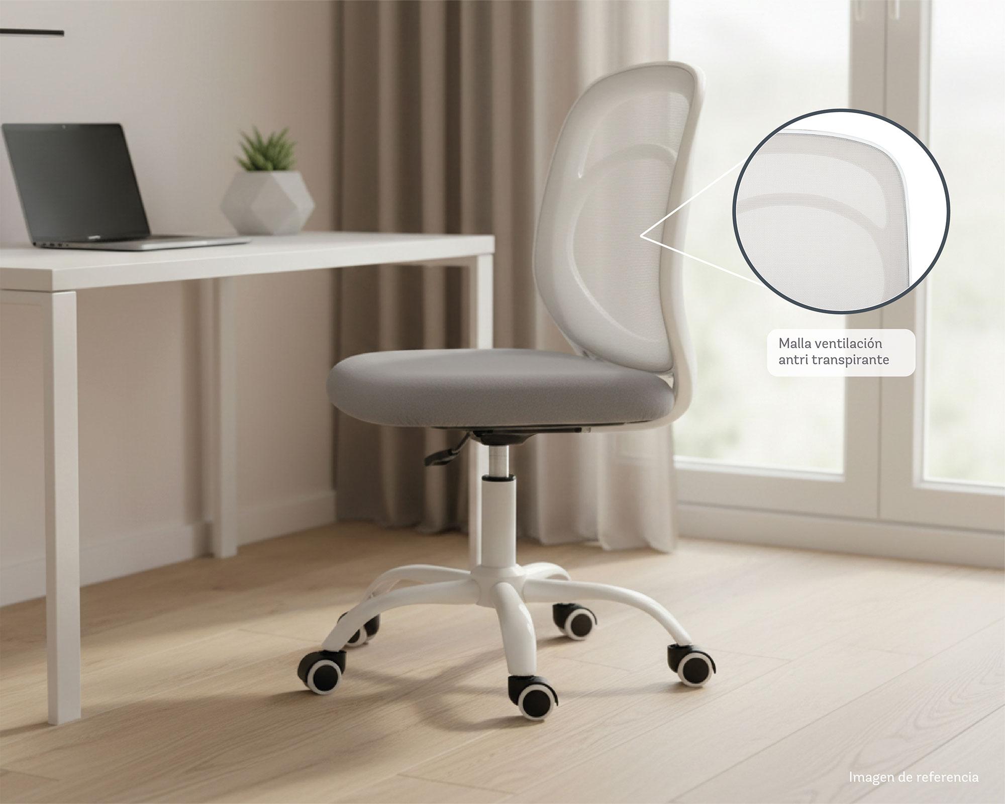 Silla PC Nara gris/blanco-3