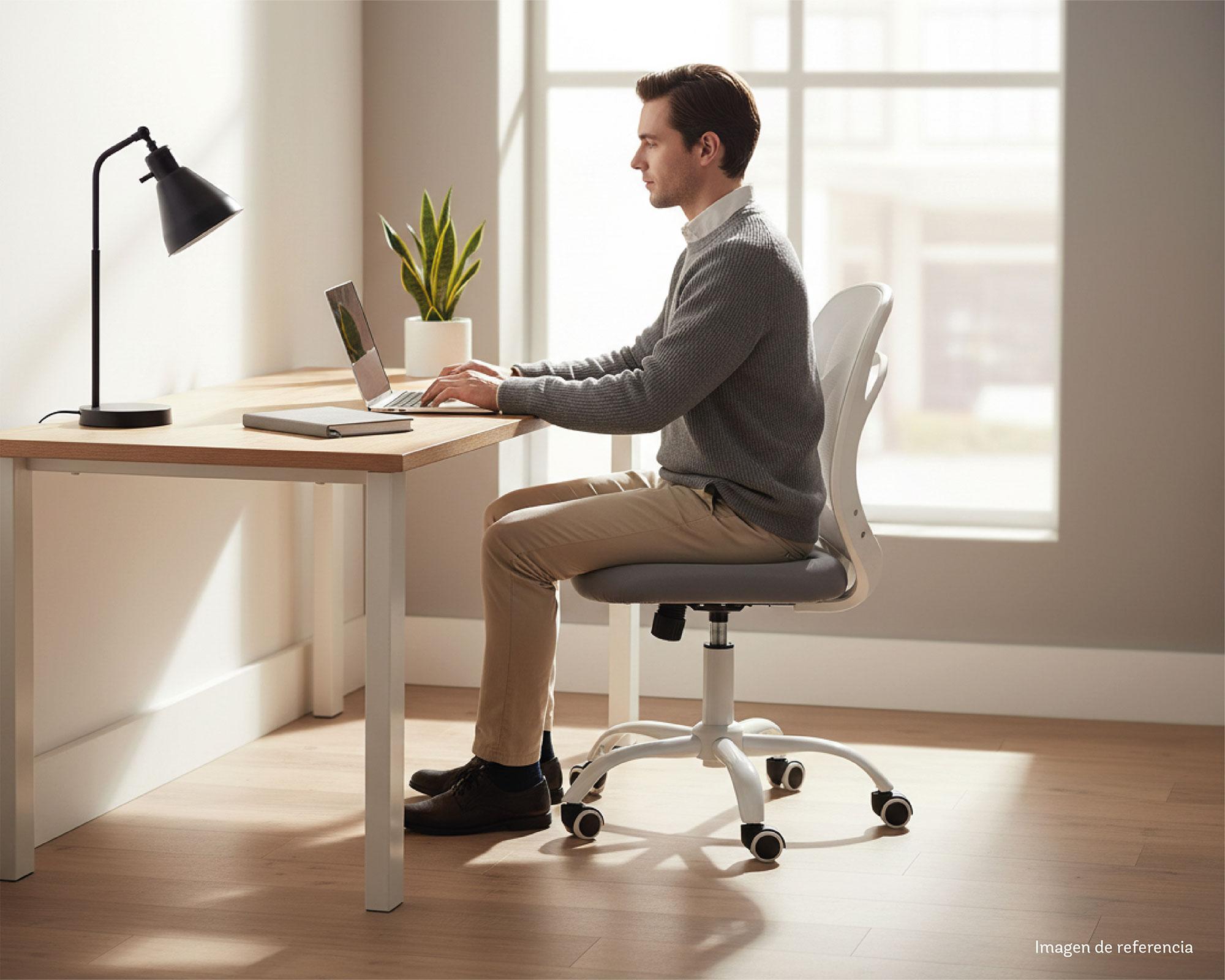 Silla PC Nara gris/blanco-2