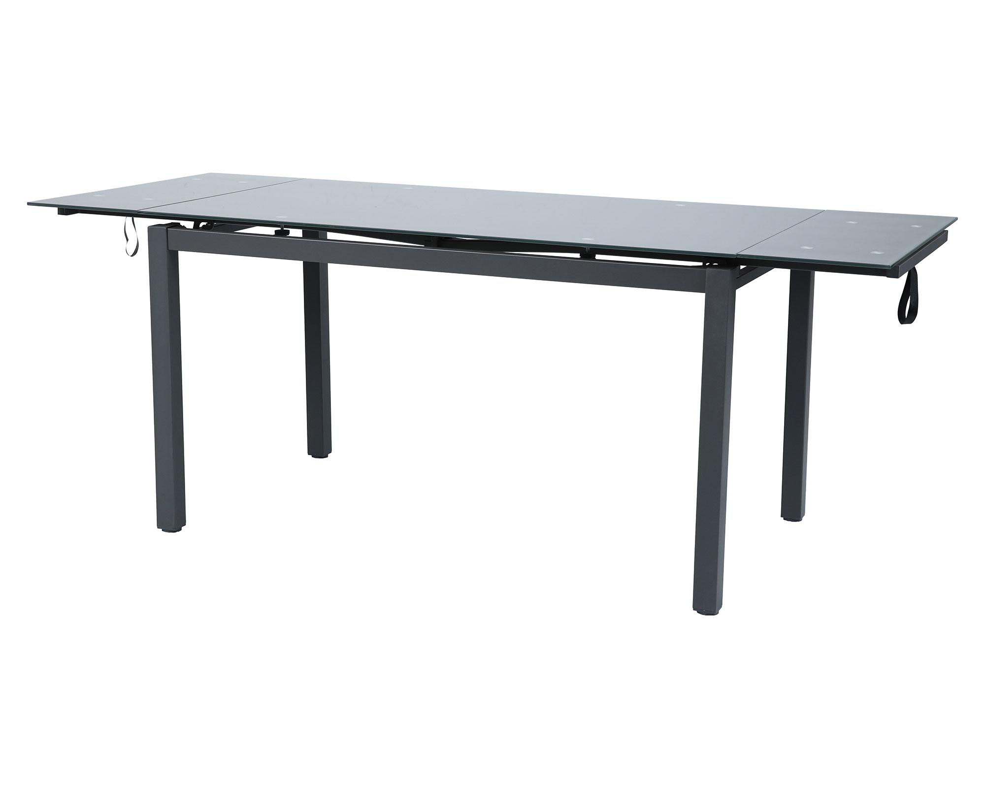 Comedor extensible 140-200 cm 8 sillas gris-2