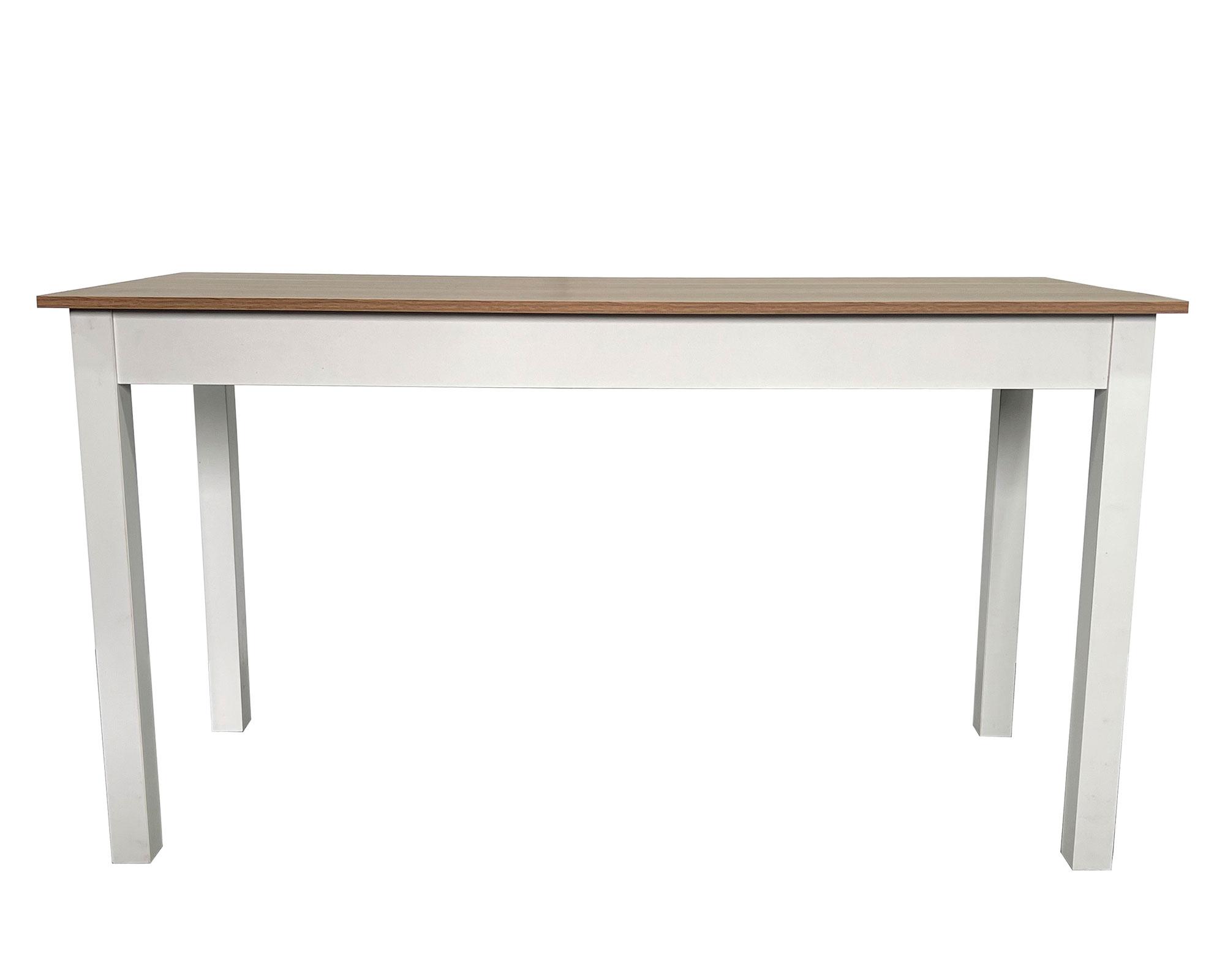 Mesa comedor Kilian blanco/natural 76x140x59 cm-3