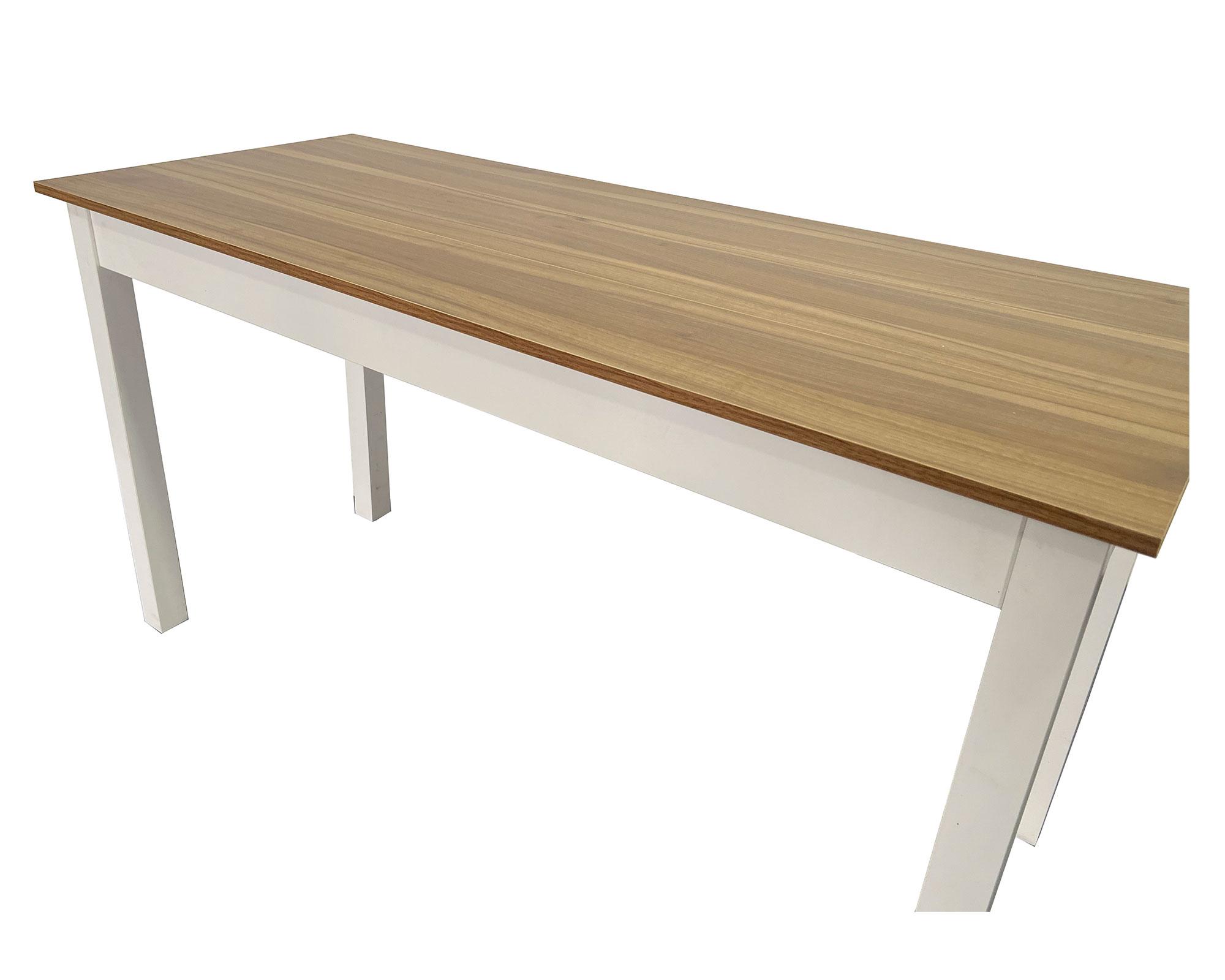 Mesa comedor Kilian blanco/natural 76x140x59 cm-4