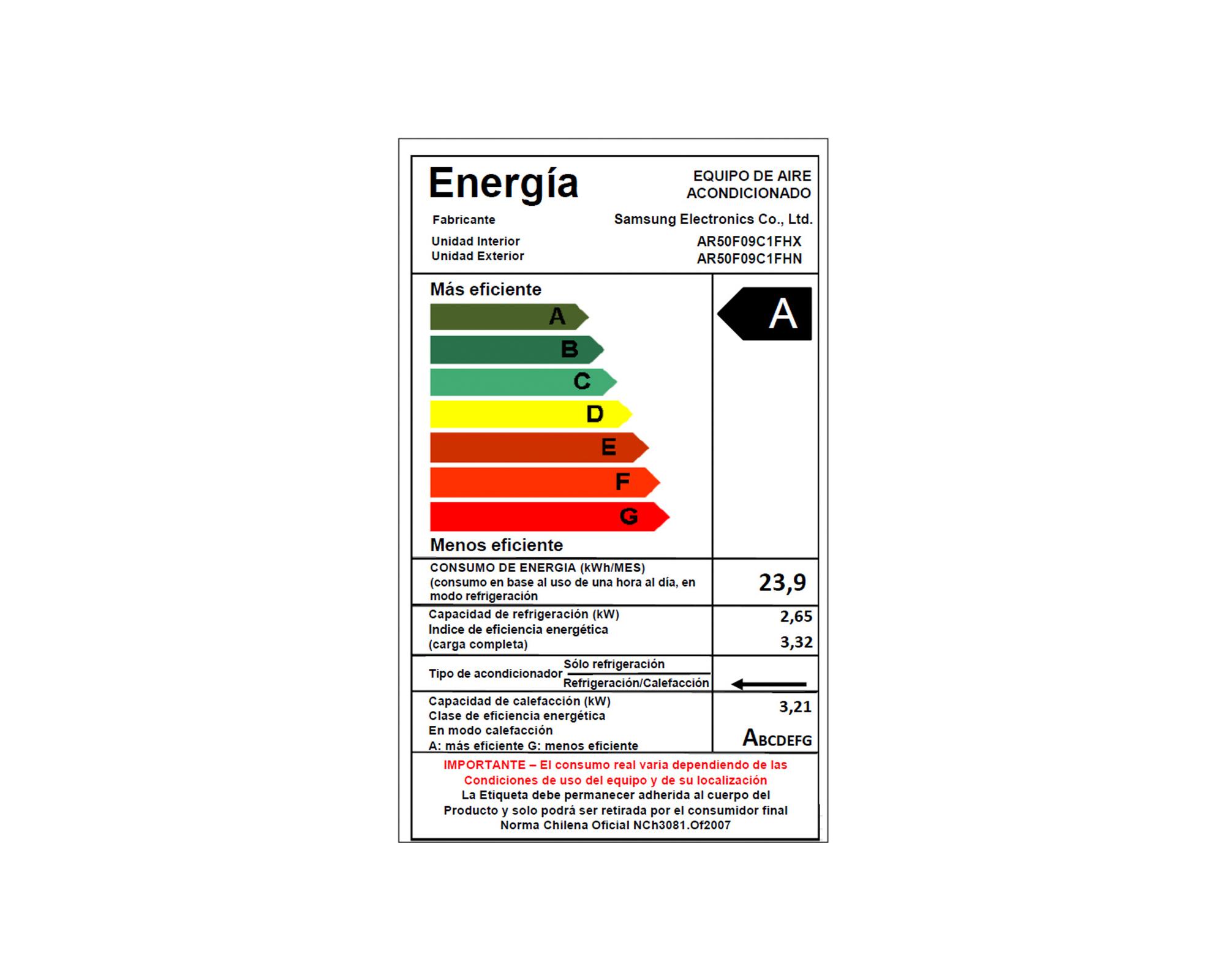 Aire acondicionado Split muro Wind Inverter 9000 BTU-8
