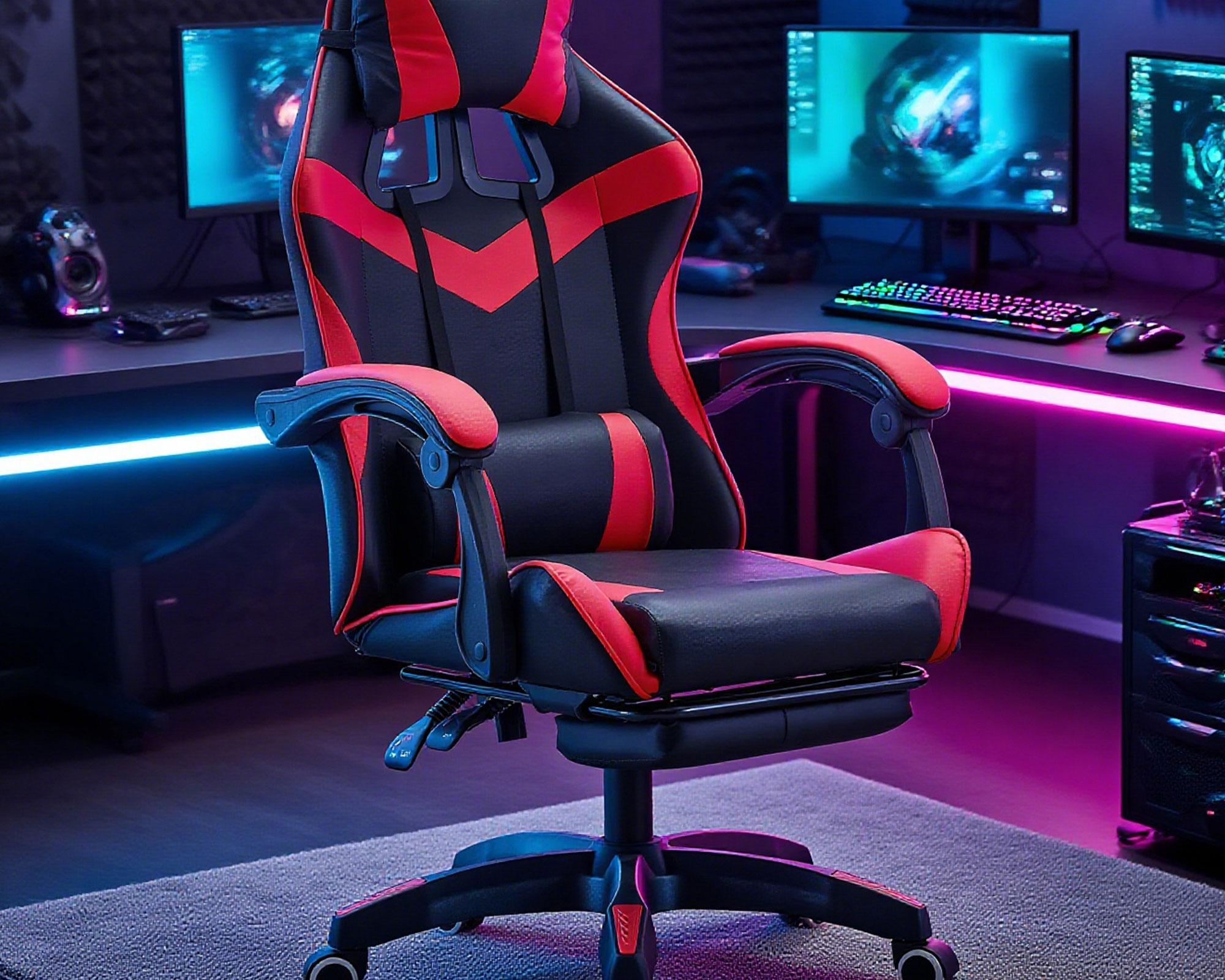 Silla gamer Julian negro/rojo-14