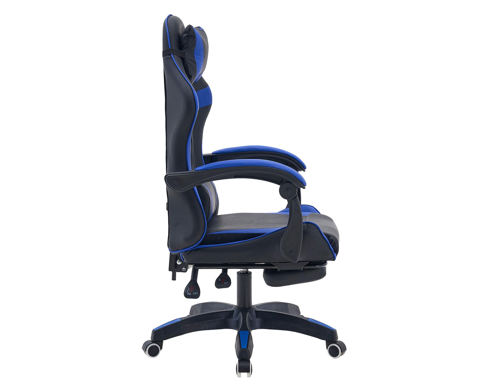 Silla gamer Julian negro/azul-5