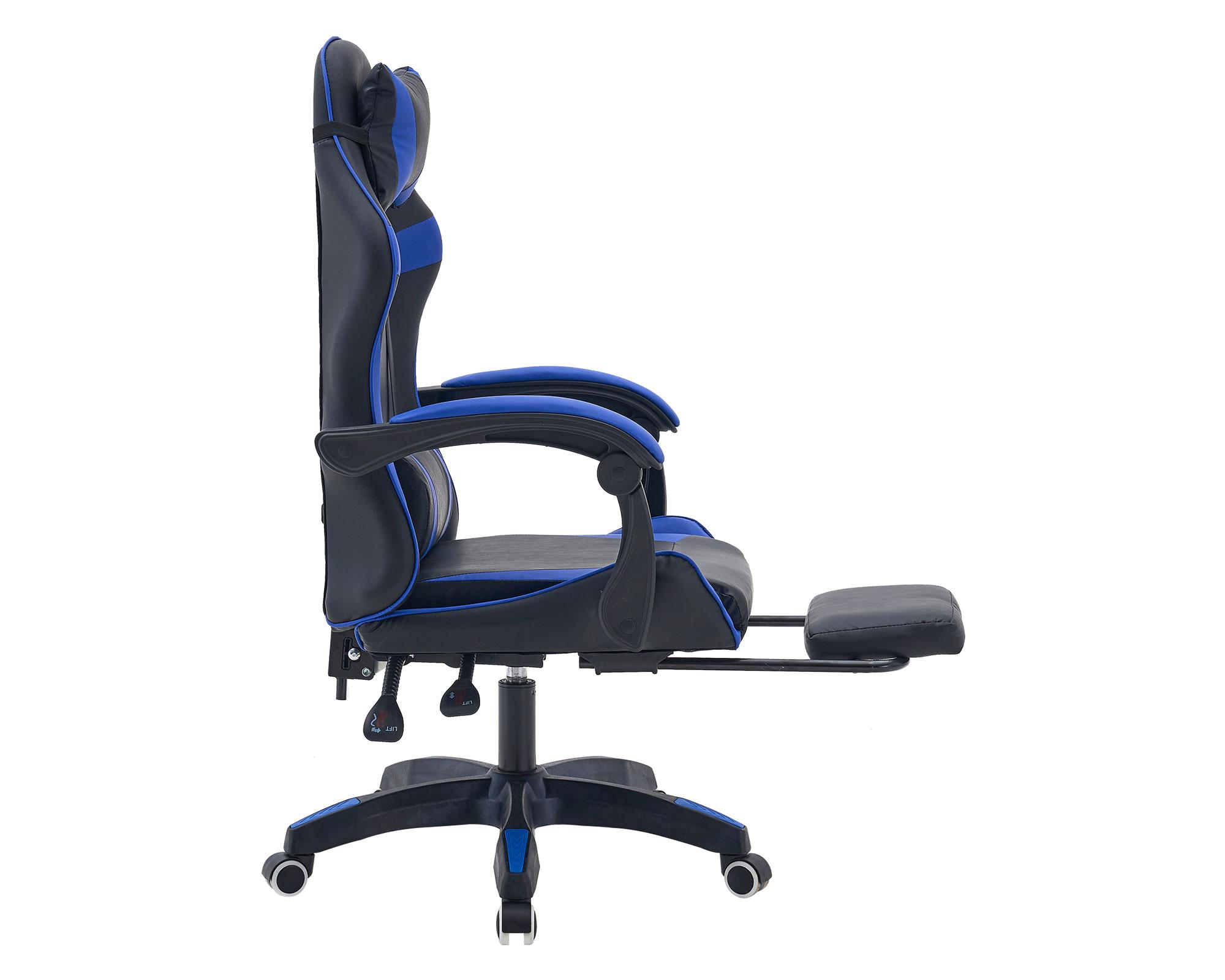 Silla gamer Julian negro/azul-4
