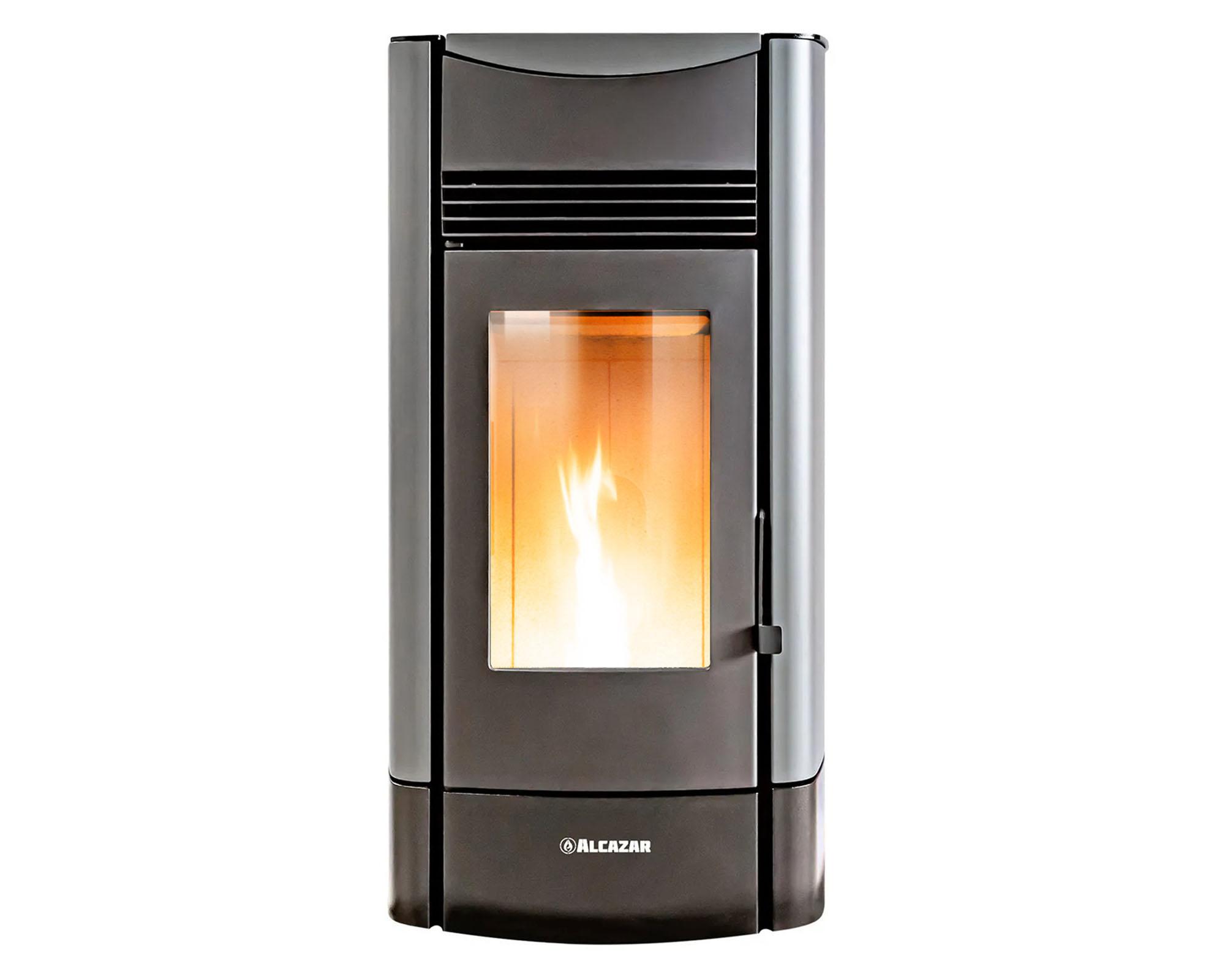 Estufa a pellet P2000 gris 8800W 400 Wh-0