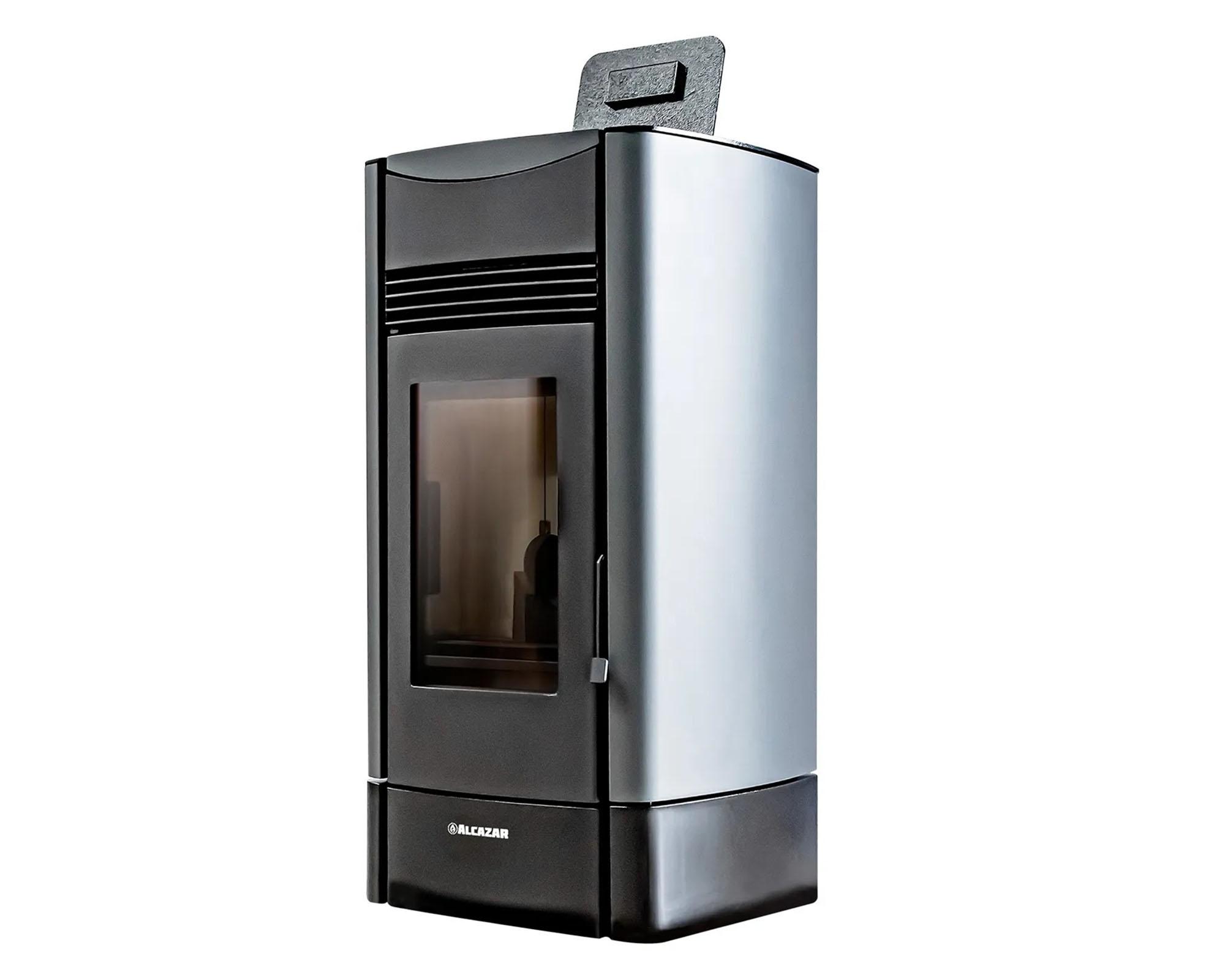 Estufa a pellet P2000 gris 8800W 400 Wh-1