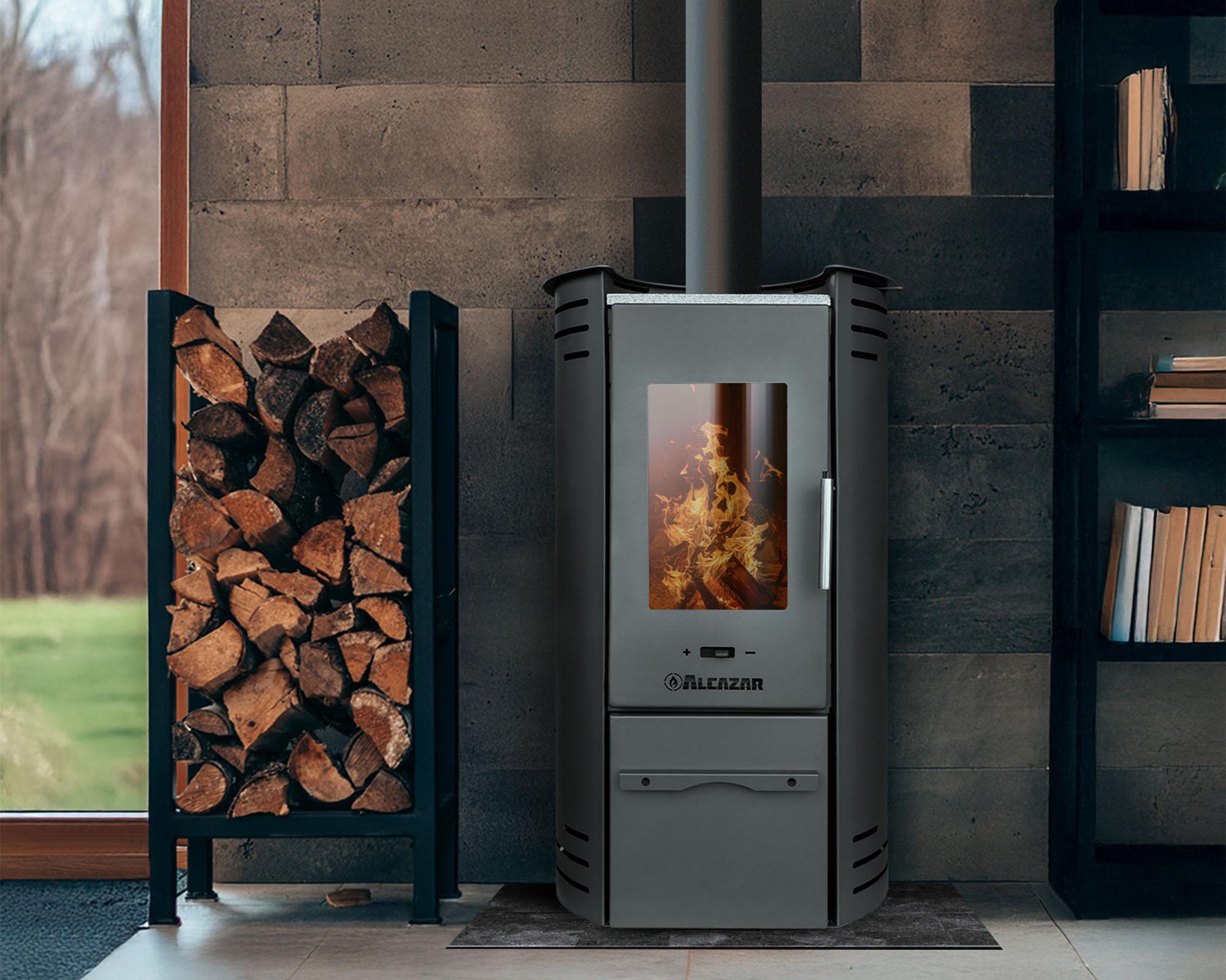 Estufa a leña Puelche 600 charcoal 16 kW-3