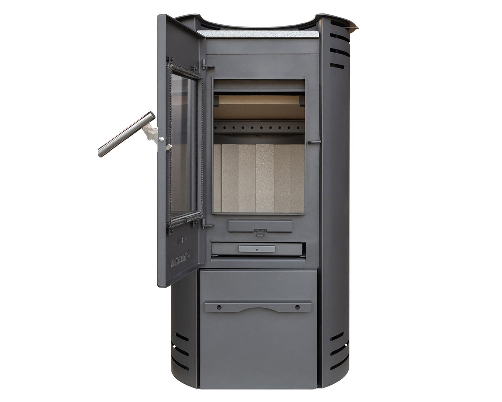 Estufa leña Puelche 600 gris charcoal 16000W-2