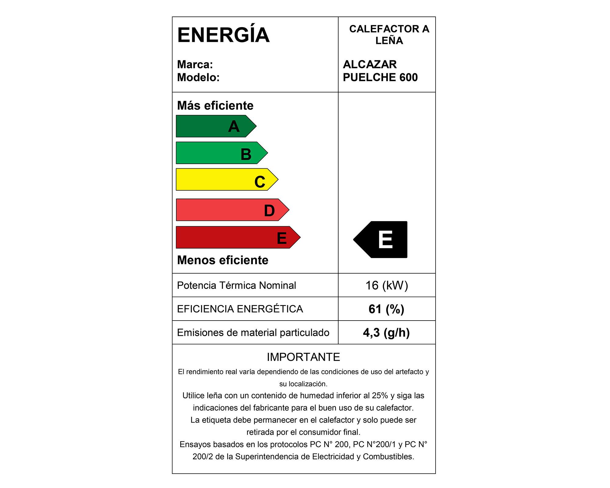 Estufa leña Puelche 600 gris charcoal 16000W-6