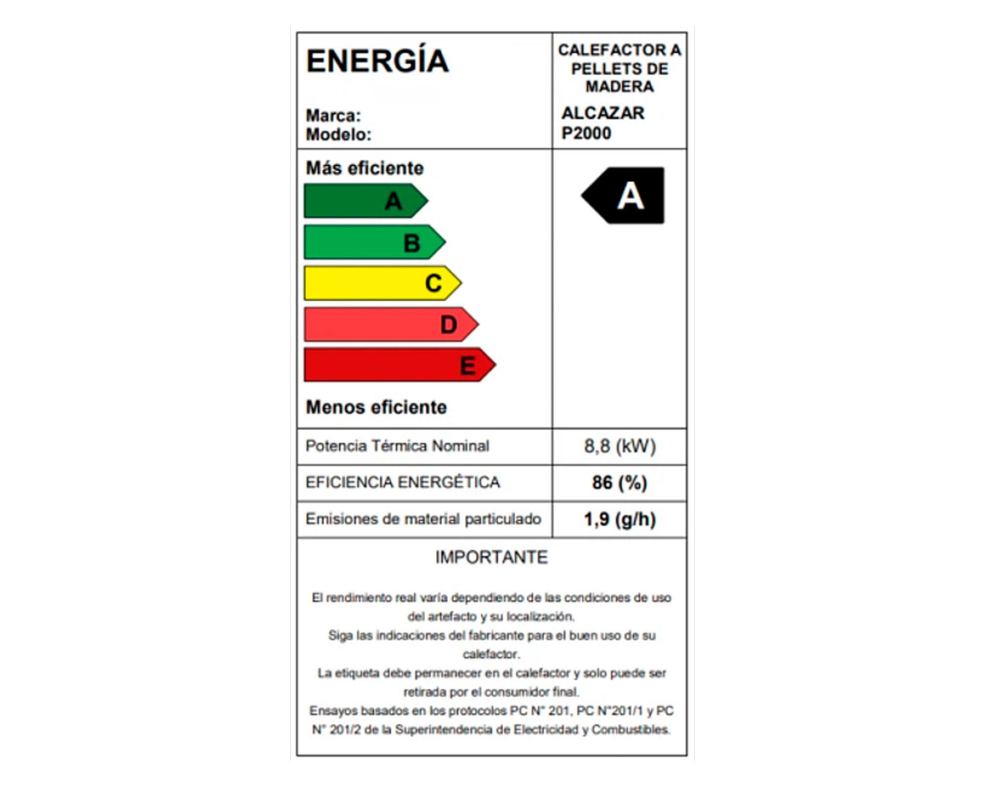 Estufa a pellet P2000 burdeo 8800W 400 Wh-5