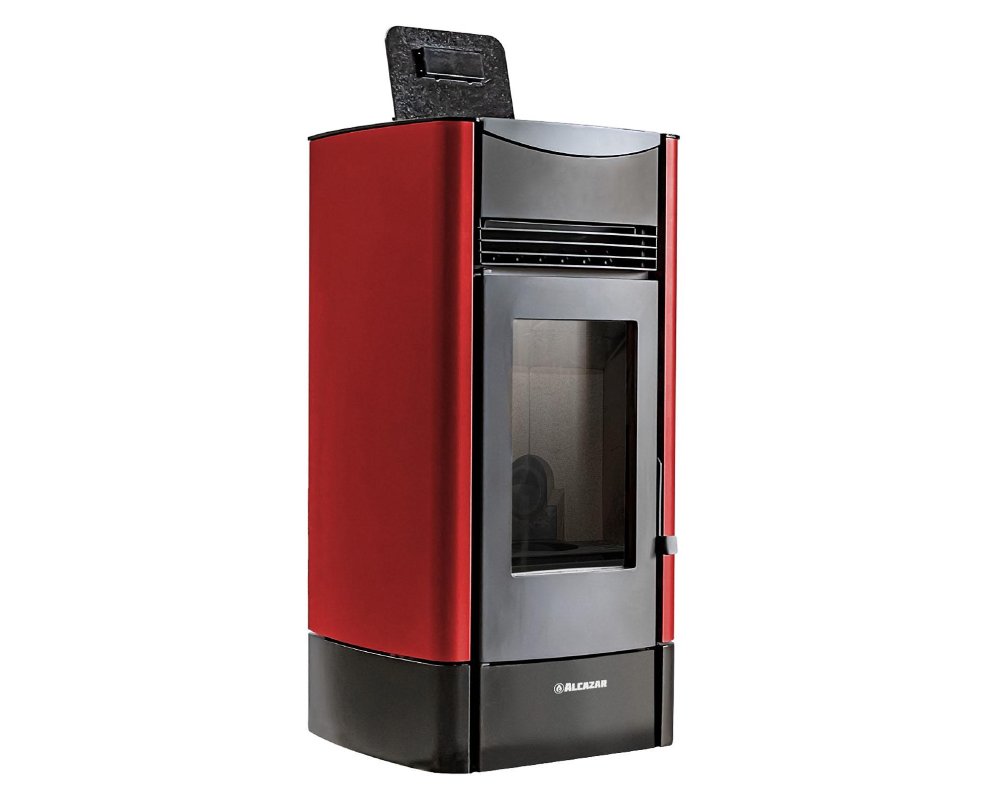Estufa a pellet P2000 burdeo 8800W 400 Wh-1