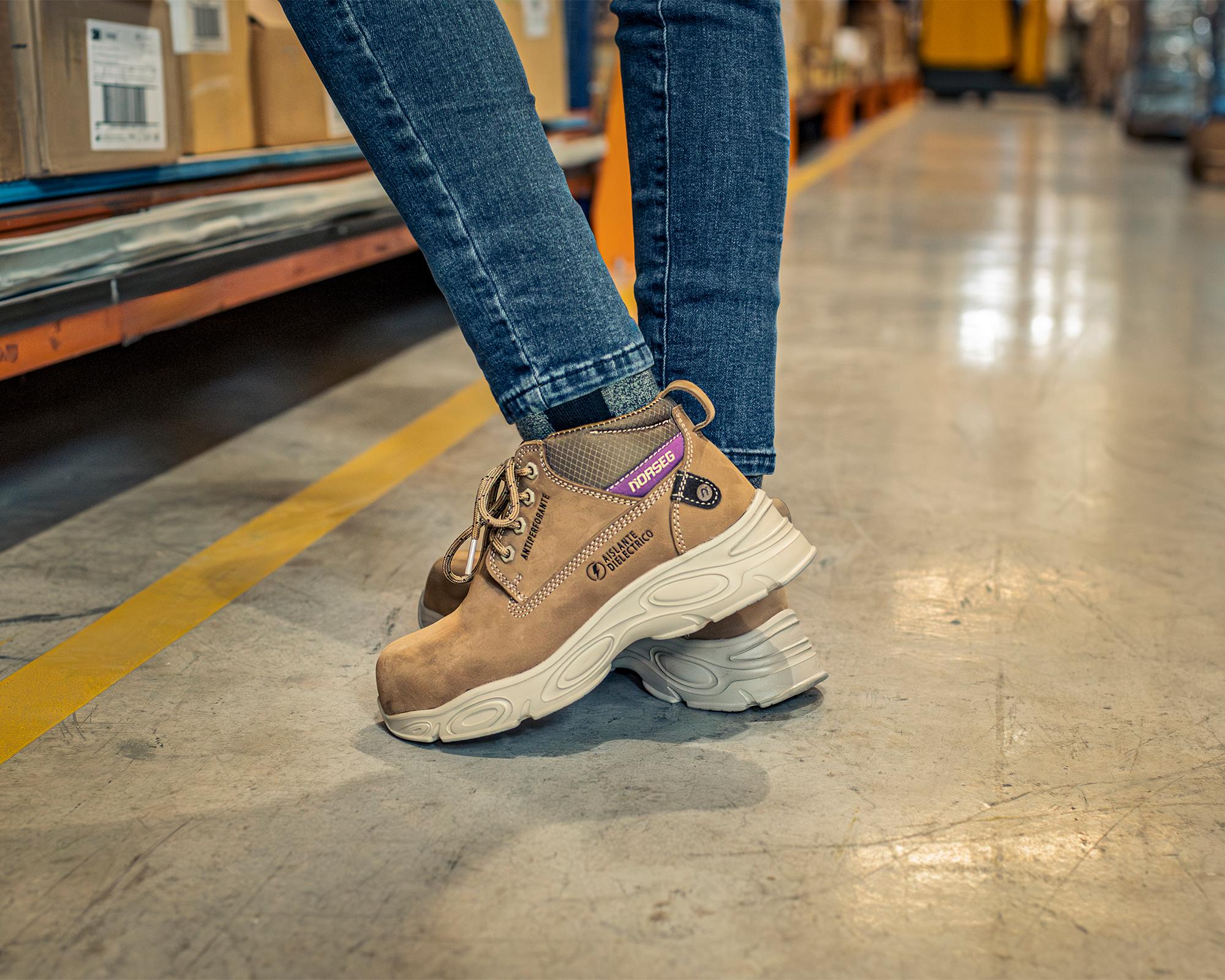 Botín de seguridad mujer Praga CT beige-3