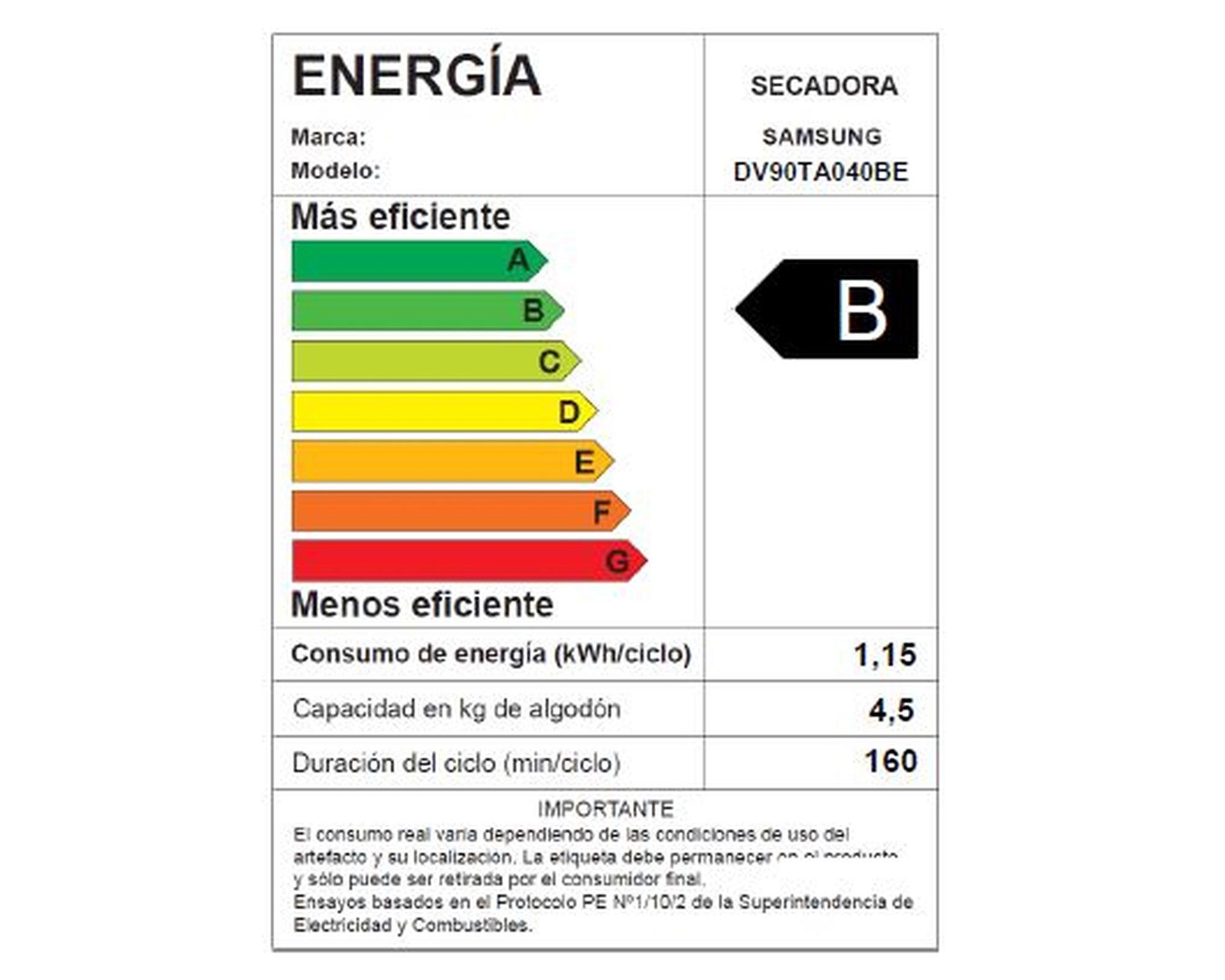 Secadora DV90CGC2A0AEZS carga frontal 9 kg blanco-7