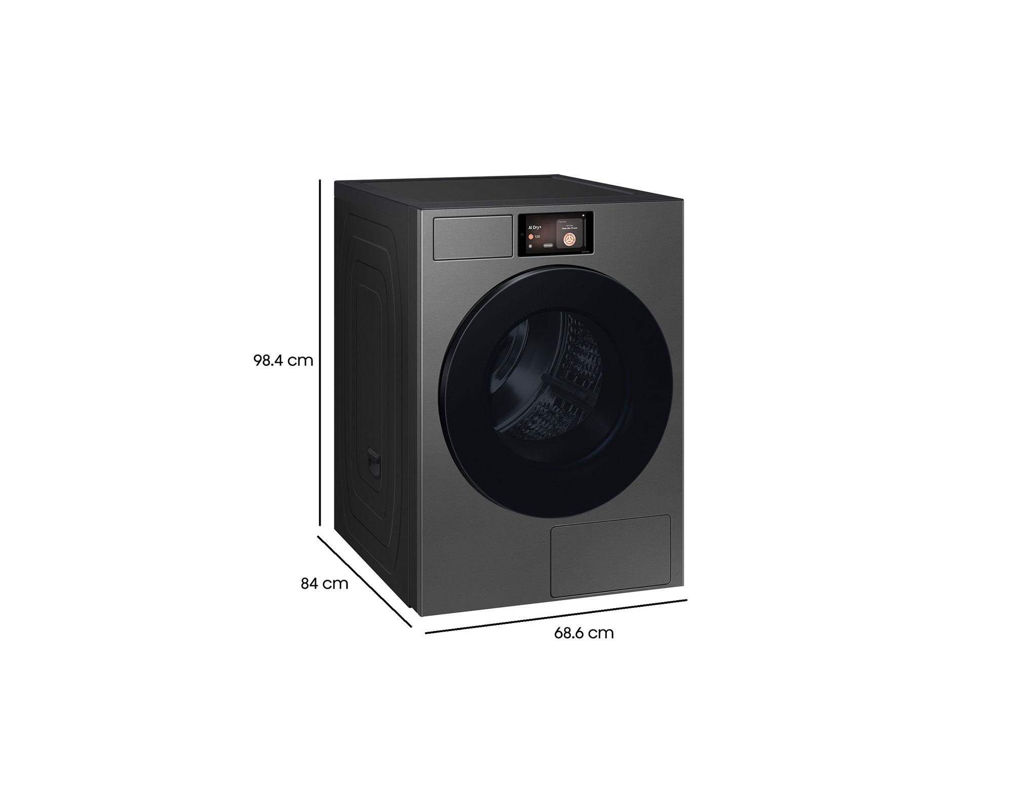 Secadora DV90F17CDSZS carga frontal 17 kg gris-4