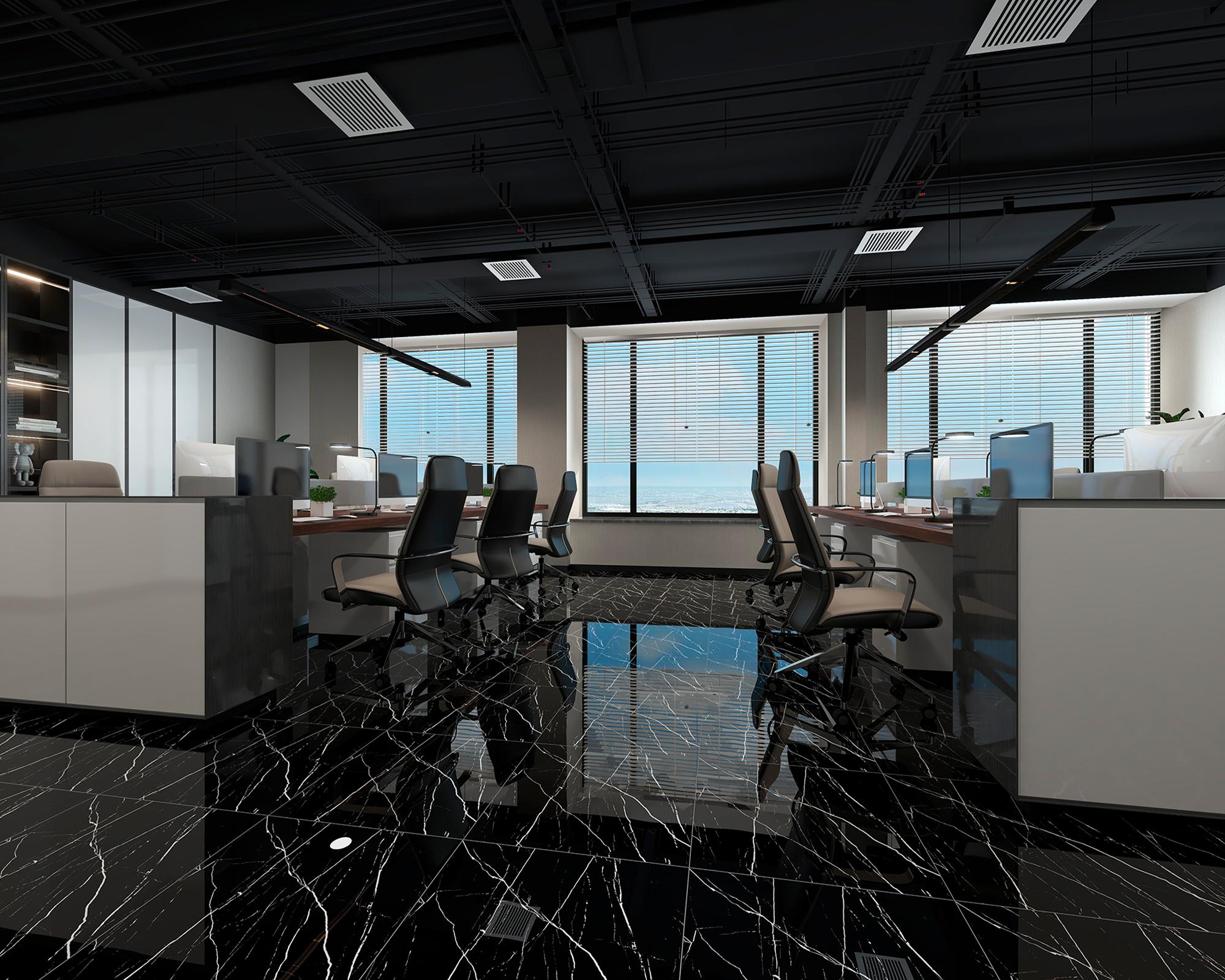 Cerámica piso/muro Marquina negro 60x60 cm 1.8 m2-2