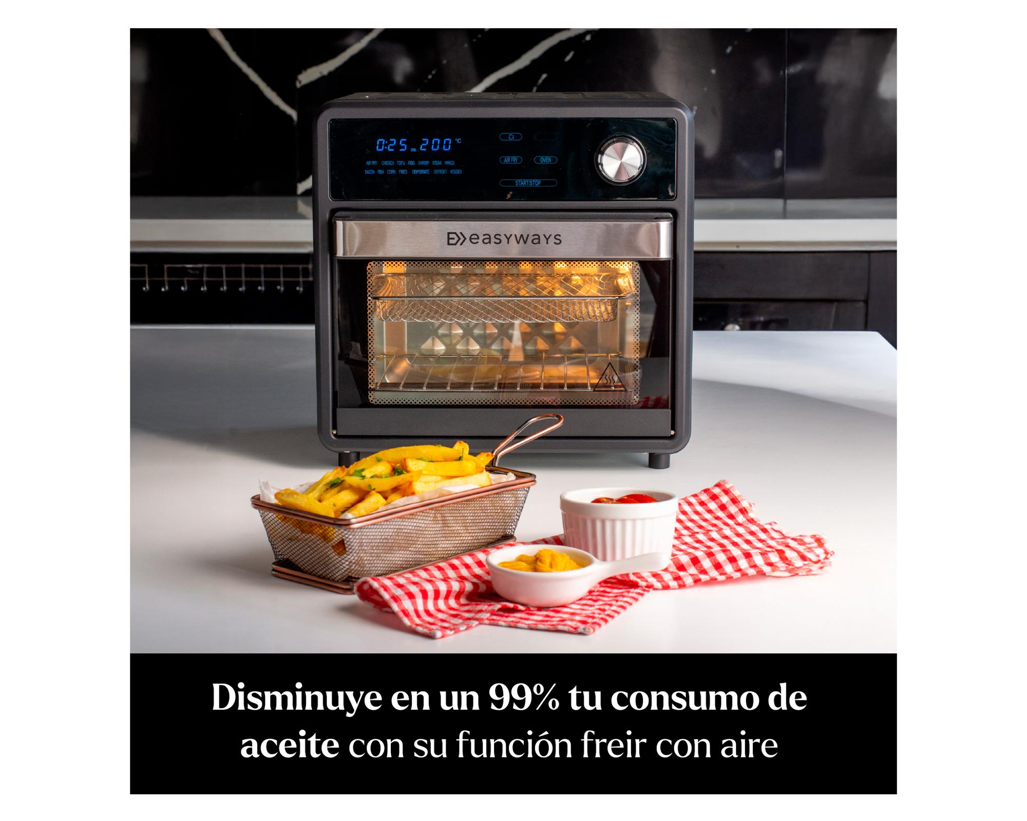 Freidora de aire Air Fryer crunch negro 15 lt-3