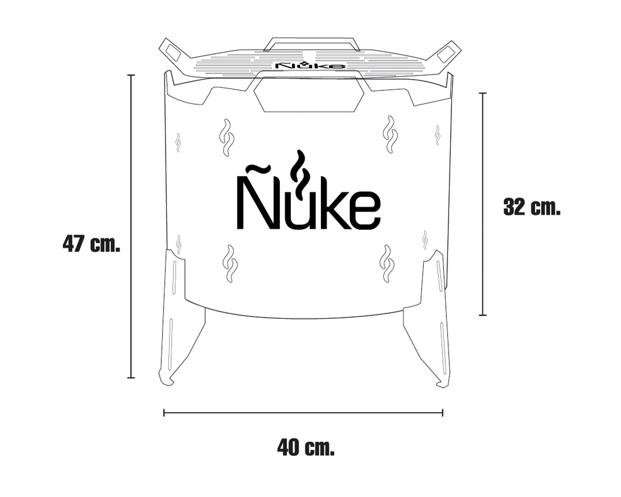 Fogón con emparrillado 47x44x40 cm-2
