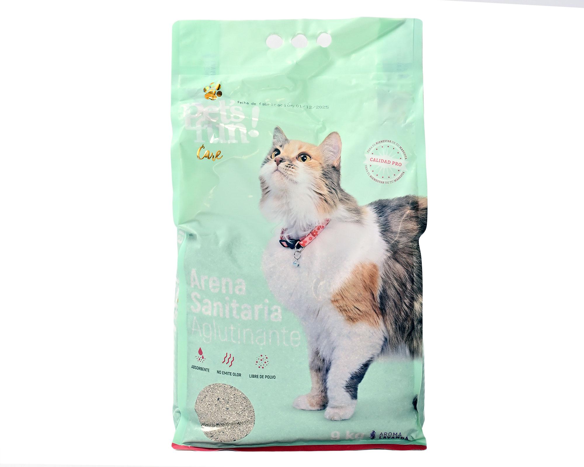 Arena sanitaria aglutinada carbón activado lavanda 9 kg-0