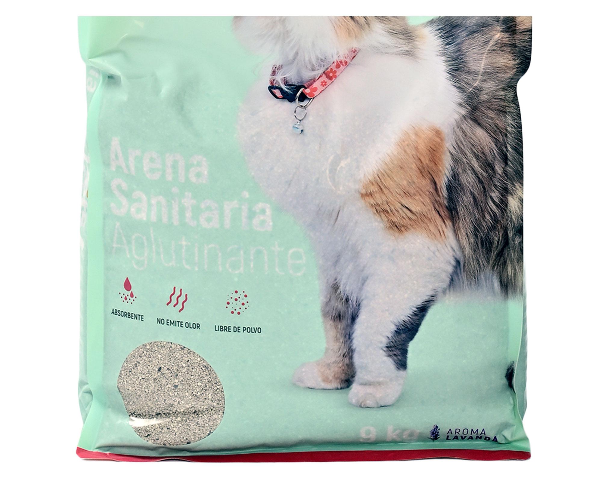 Arena sanitaria aglutinada carbón activado lavanda 9 kg-1