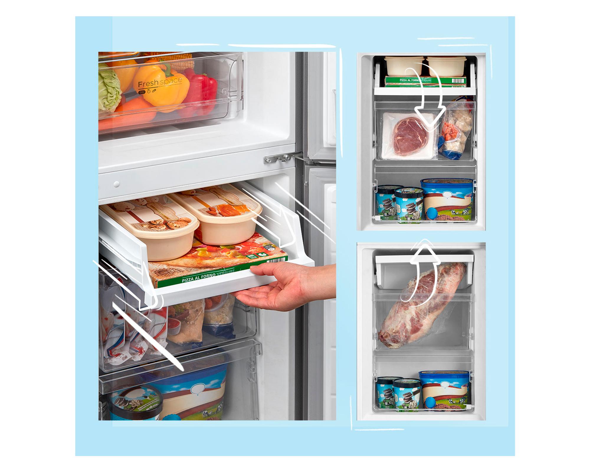 Refrigerador Bottom Mount MDRB241FGE13M rojo 174 lt-5