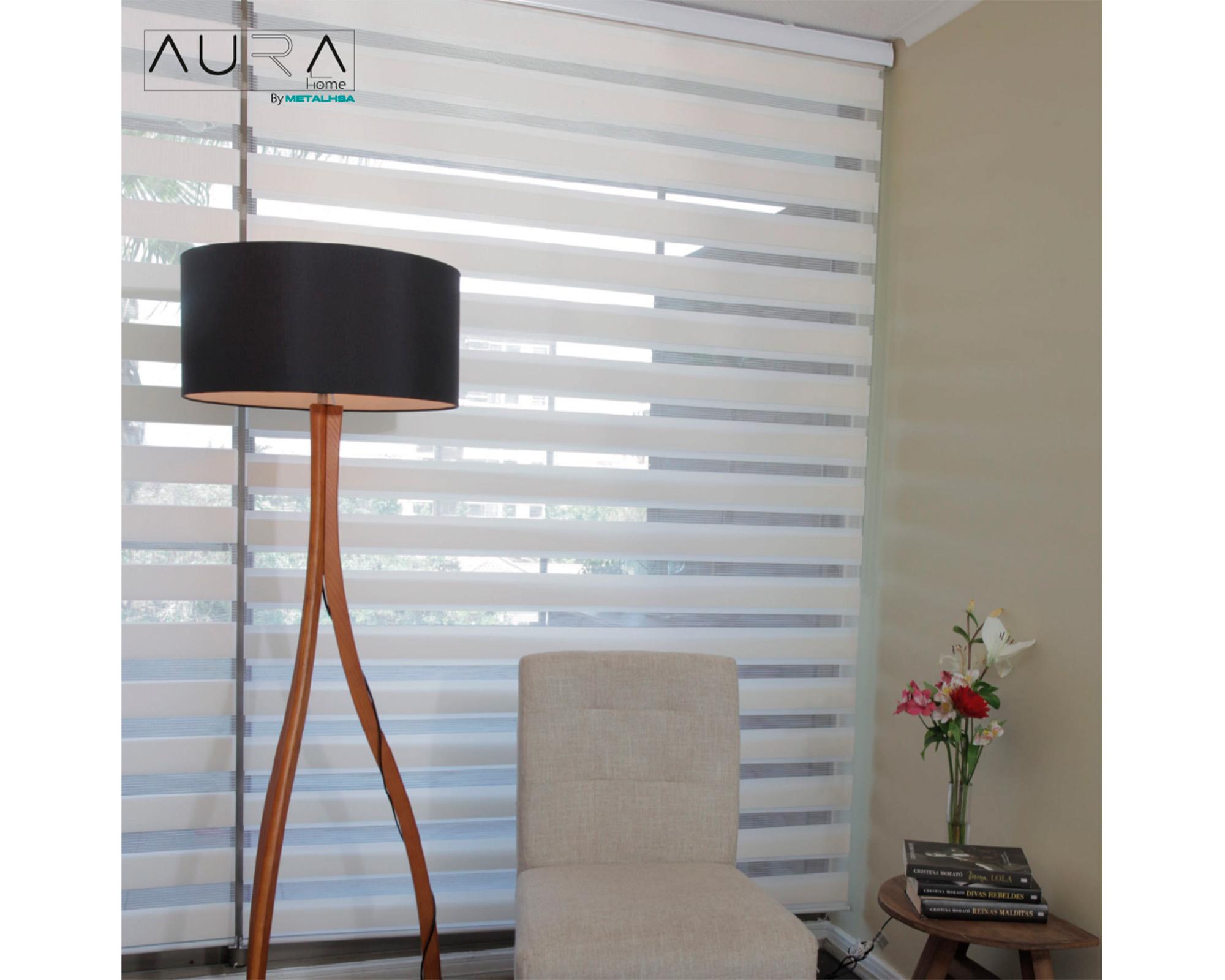 Cortina roller dúo Zebra 160x250 cm blanco-4