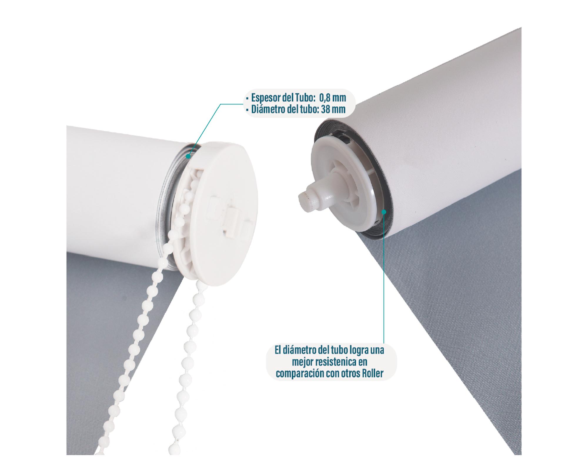 Cortina roller black out 180x250 cm gris-3