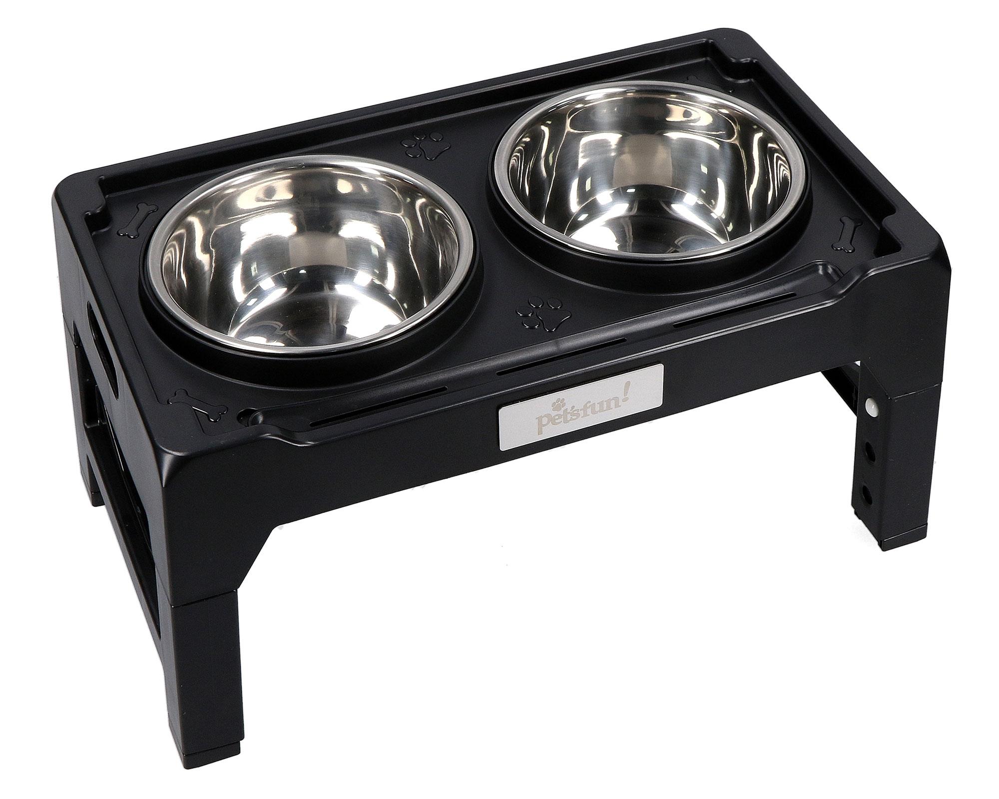 Plato mascota doble altura ajustable 1.4 litros 1 un.-1