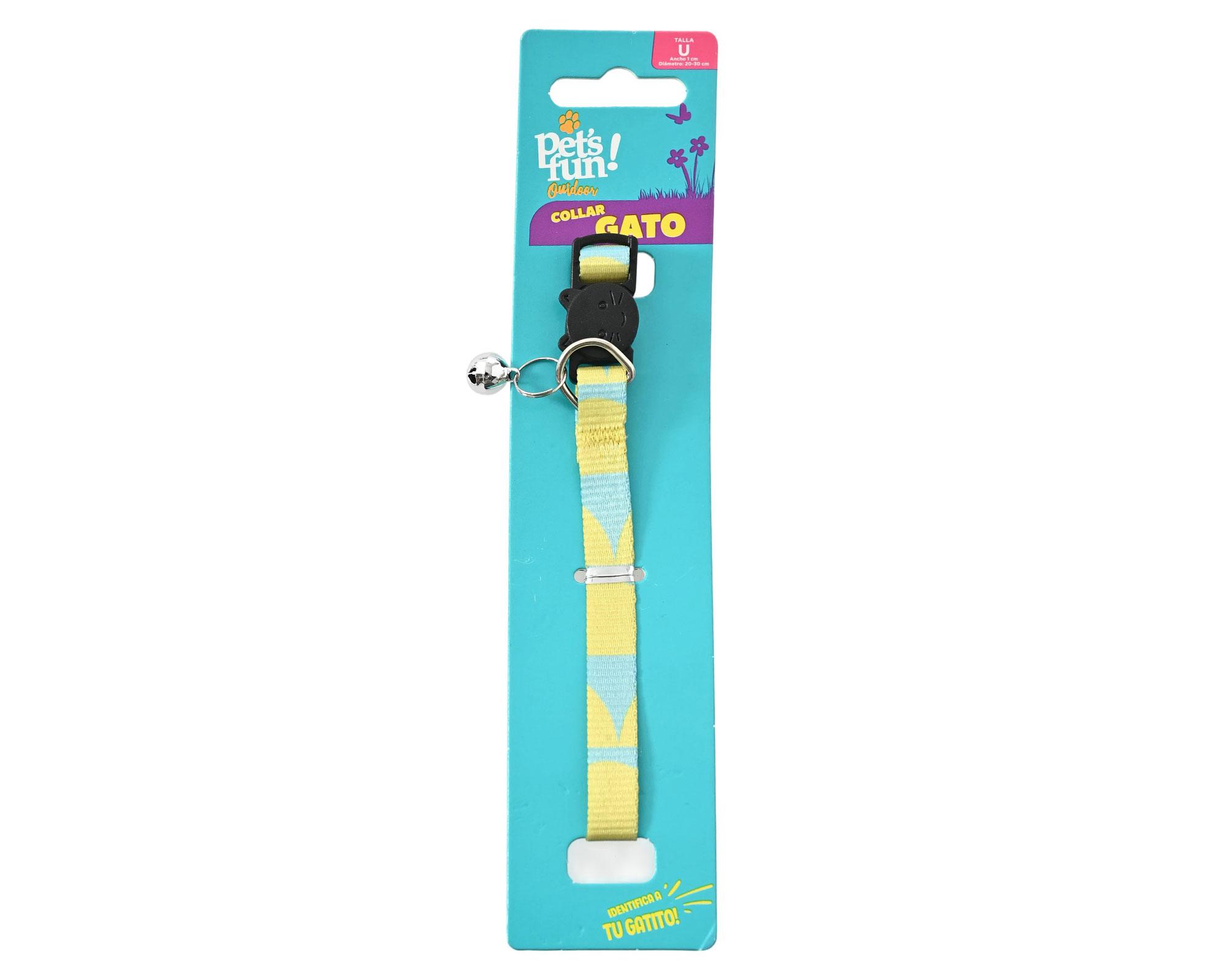 Collar gato poliéster amarillo-3