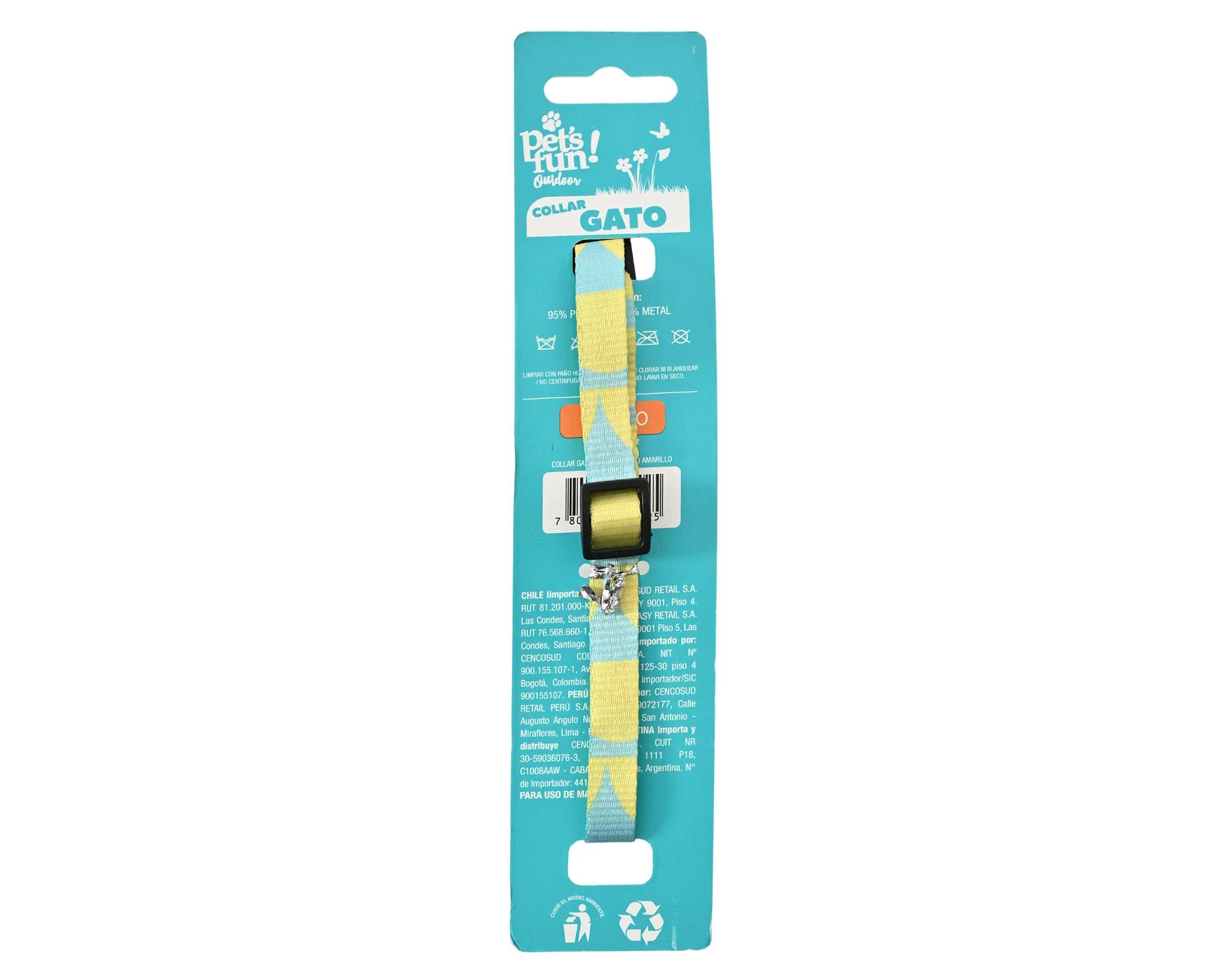 Collar gato poliéster amarillo-4