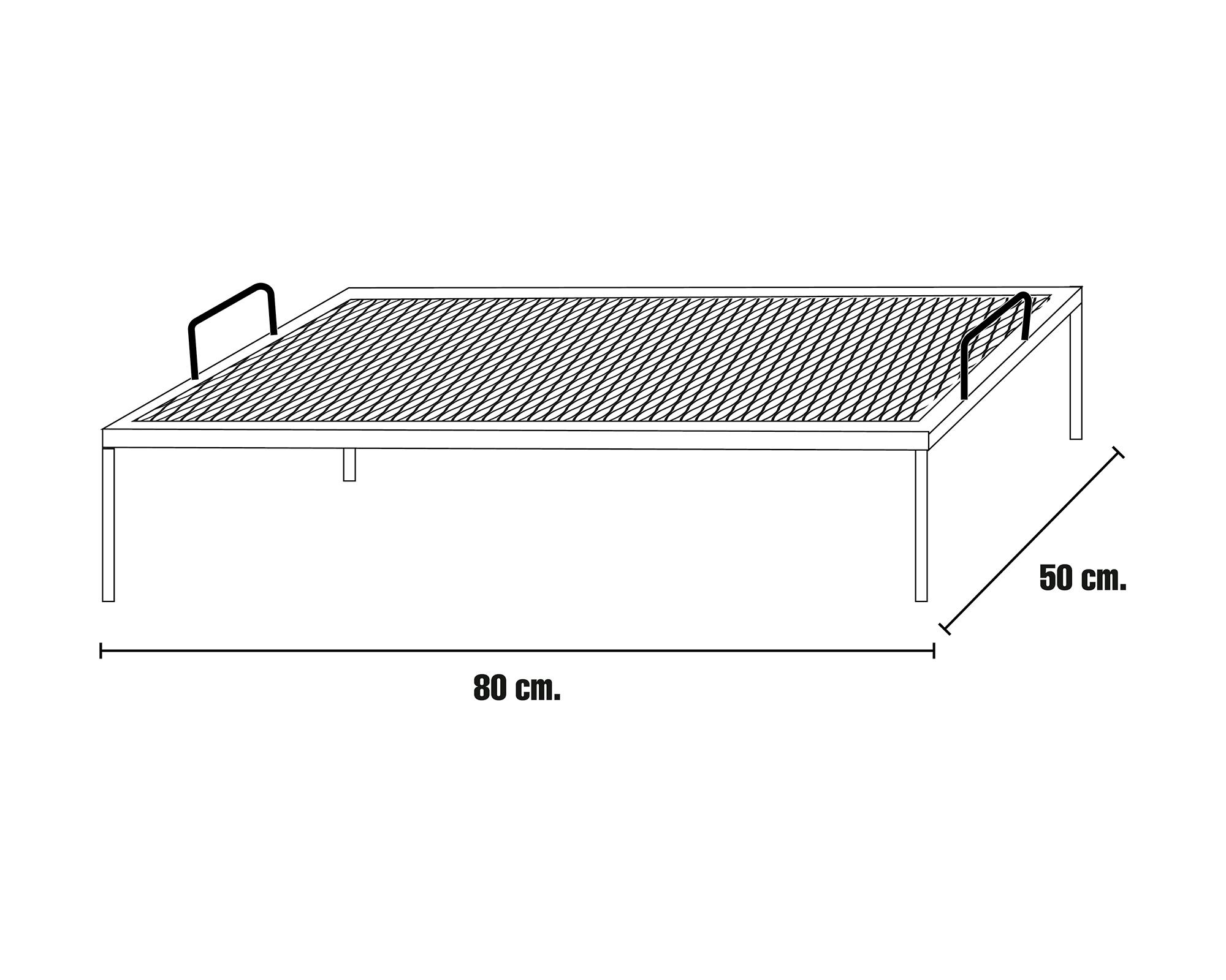 Parrilla altura fija 40x50x80 cm-2