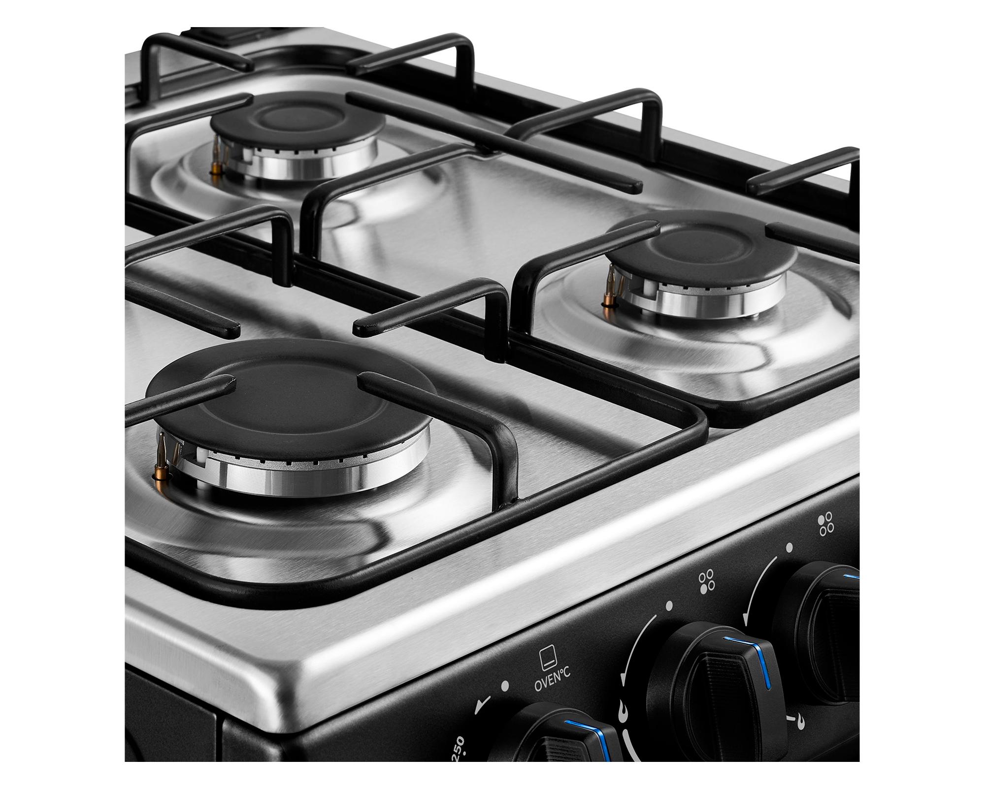 Cocina MFO-MG20TCSSLBK 4 quemadores gas licuado/natural negro-4