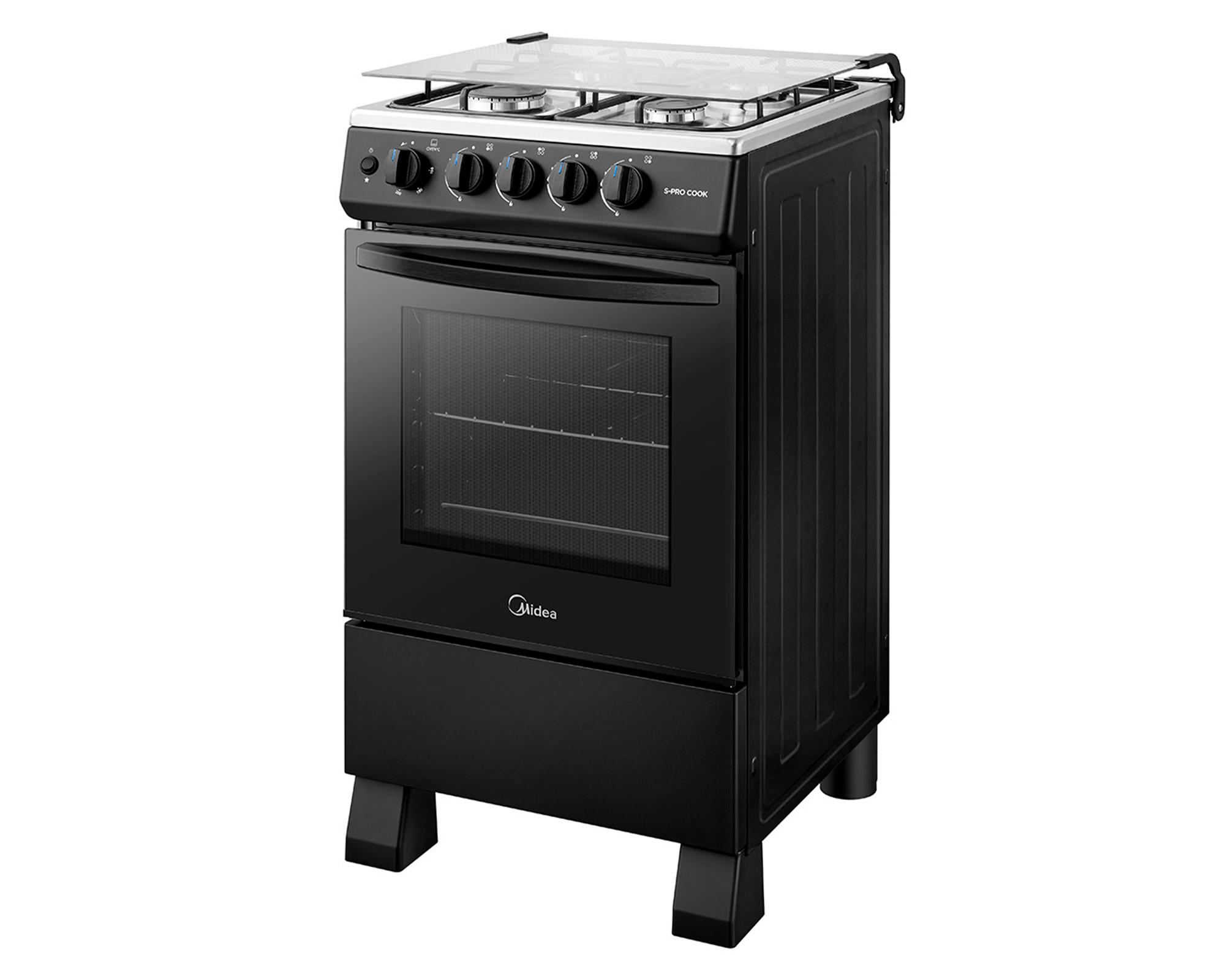 Cocina MFO-MG20TCSSLBK 4 quemadores gas licuado/natural negro-2