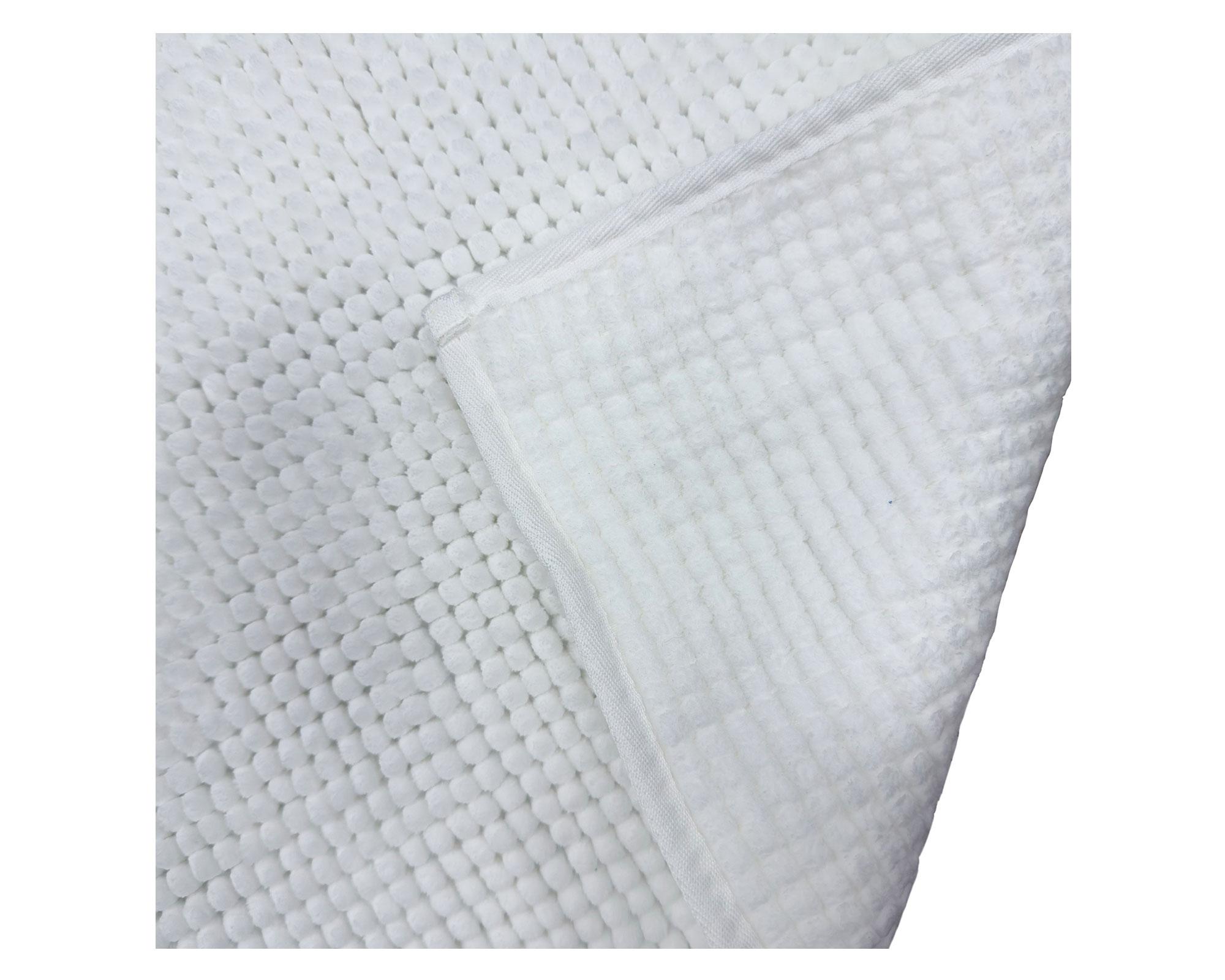 Piso baño Shaggy MF blanco 40x60 cm-1