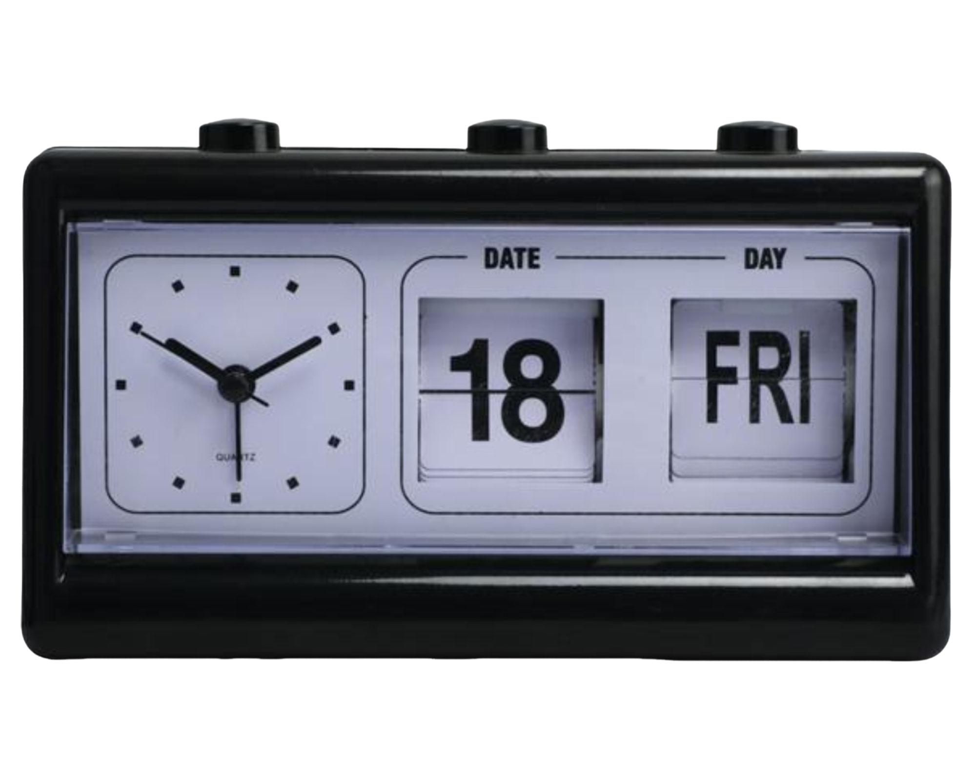 Reloj/calendario New York negro-0