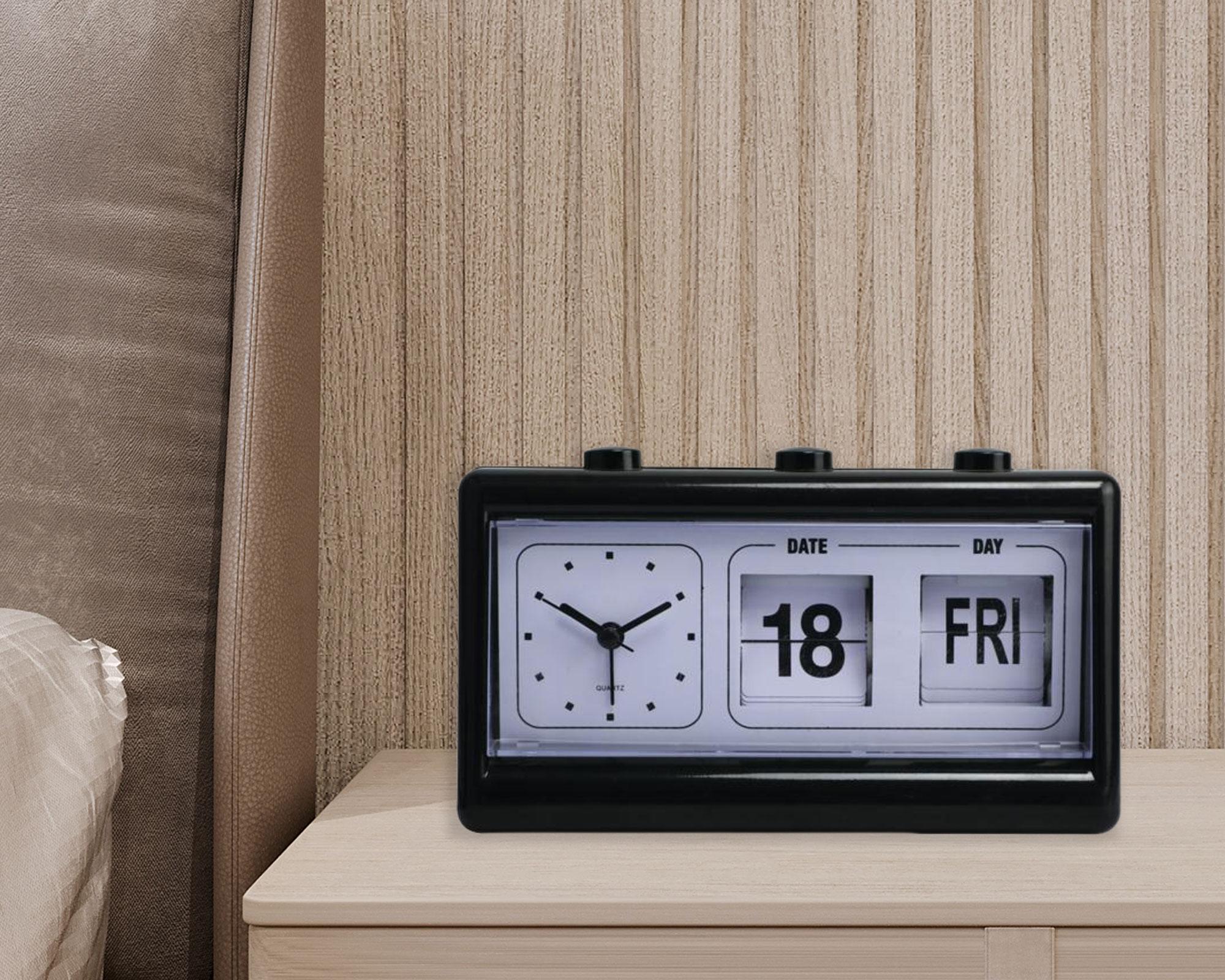 Reloj/calendario New York negro-1