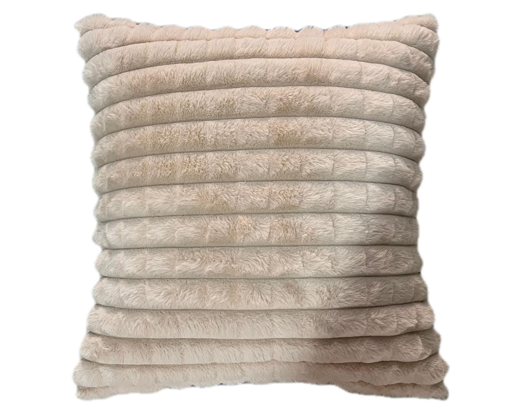 Cojín Velvet cuadrados New York beige 45x45 cm-0