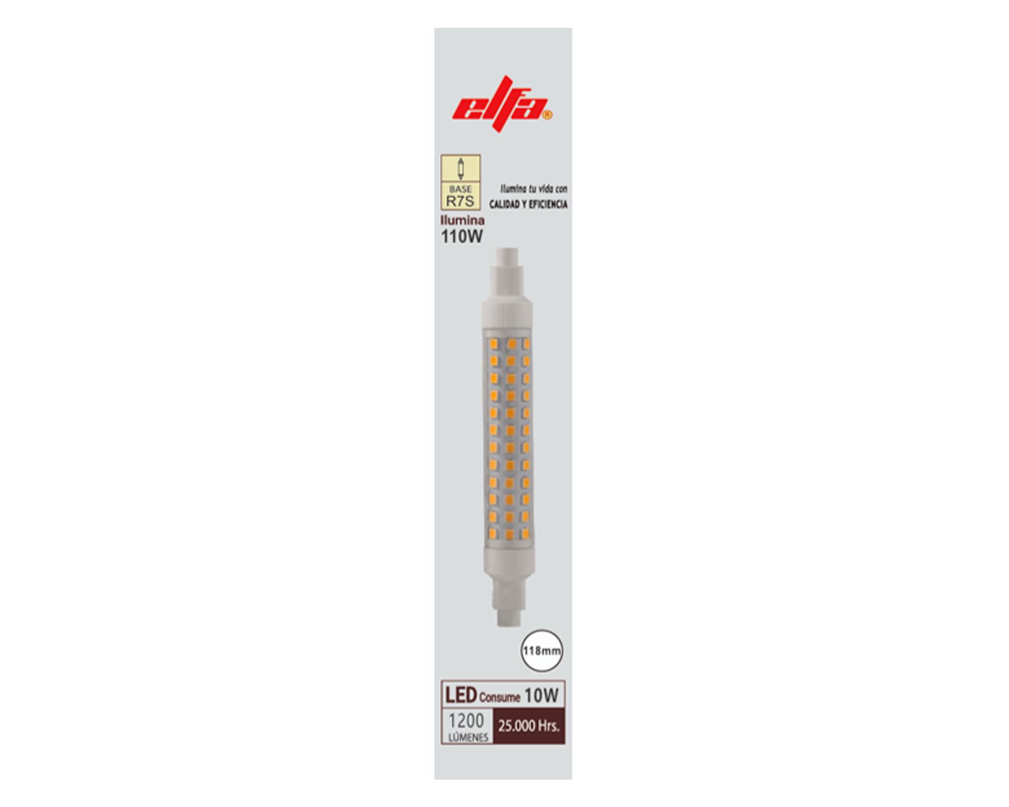 Ampolleta lineal R7S 10W luz cálida-1