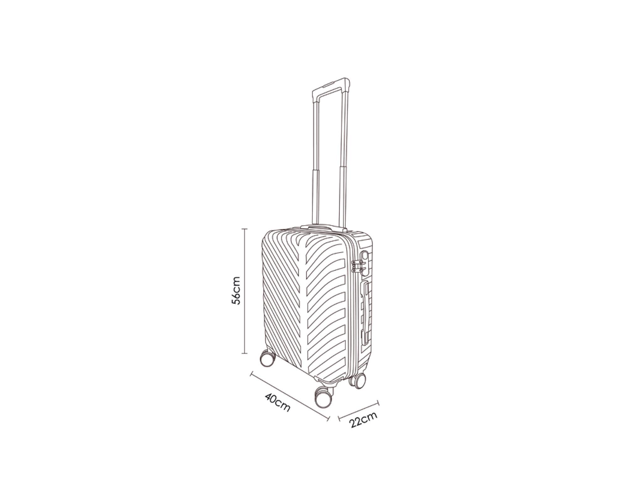 Maleta rígida 8 ruedas D1 gris 12 kg-4