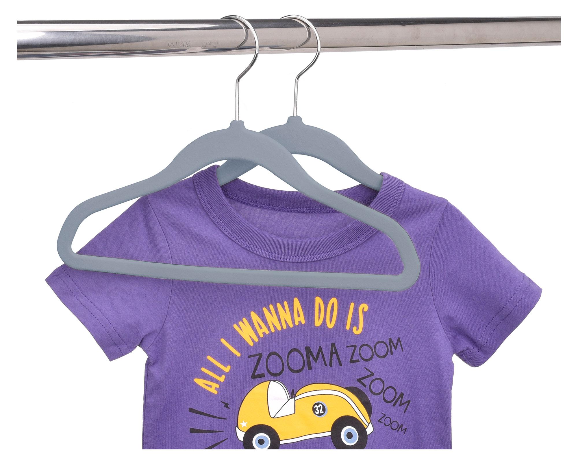 Colgador ropa infantil gris 3 unidades-3