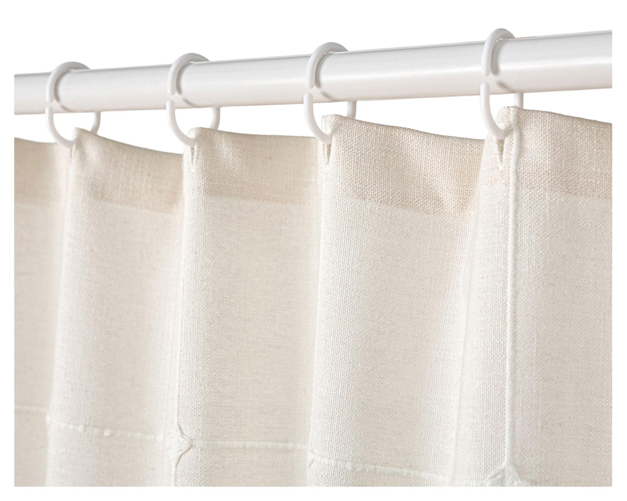 Cortina baño Cuadricula beige 180x180 cm-1