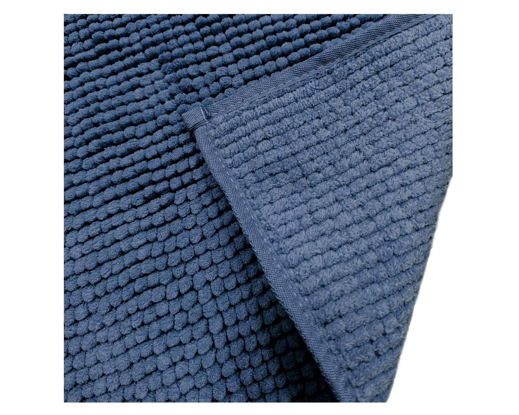 Piso baño Shaggy MF azul 40x60 cm-2