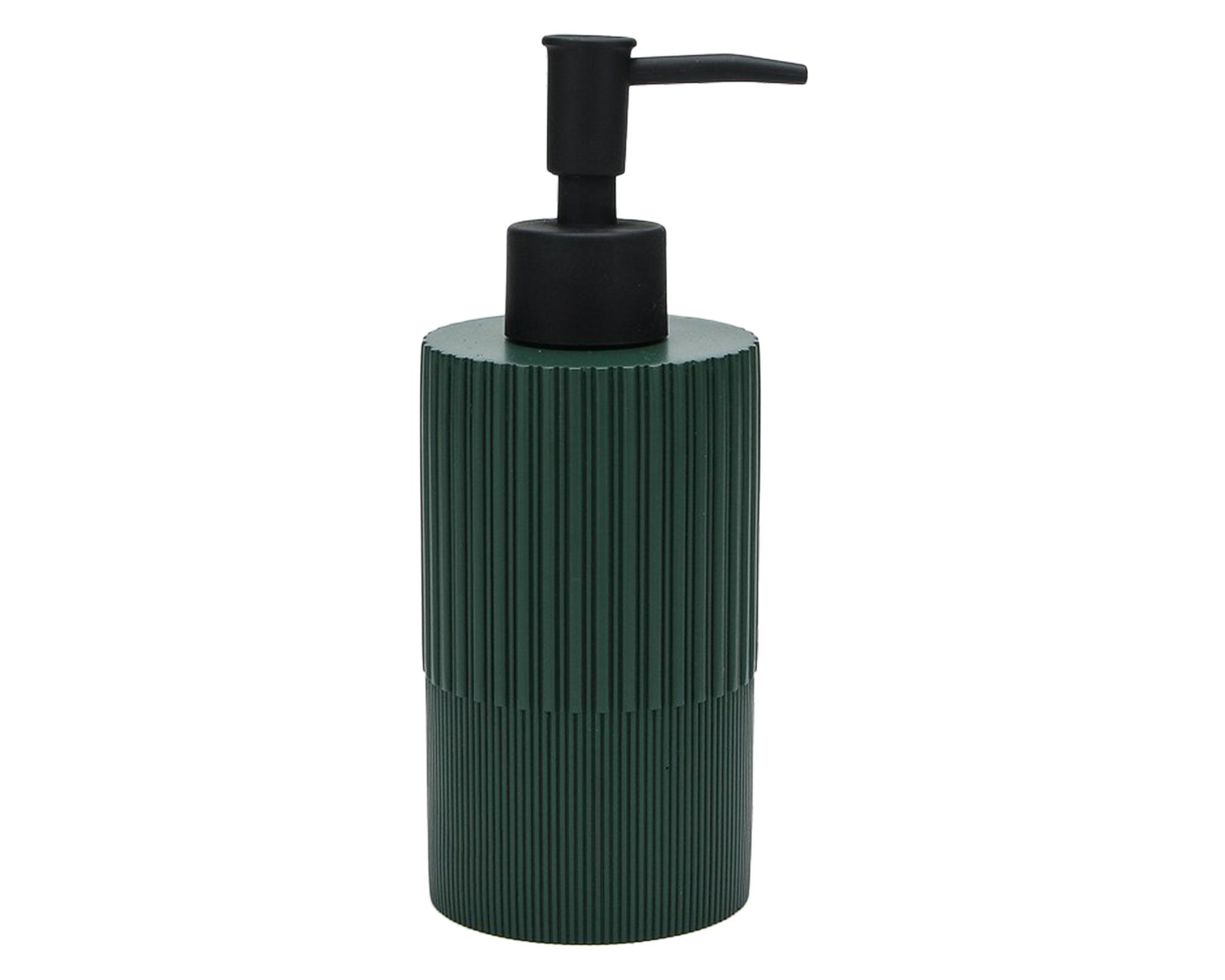 Dispensador jabón líneas poliresina verde-0