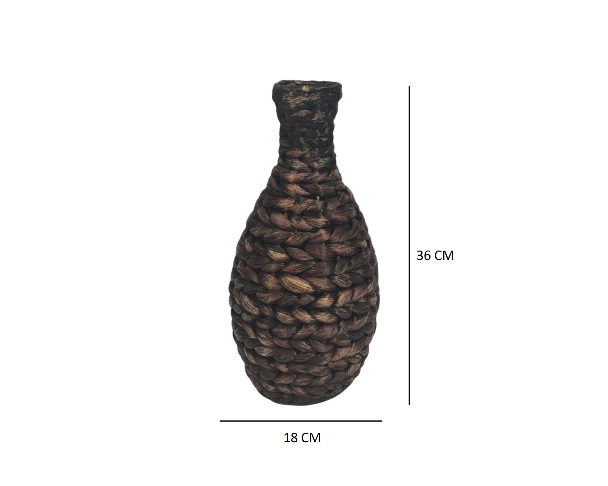 Florero Fibra natural oscura 36 cm-1